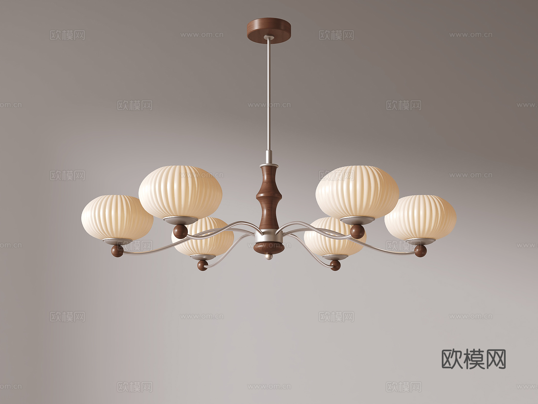 中古风吊灯su模型