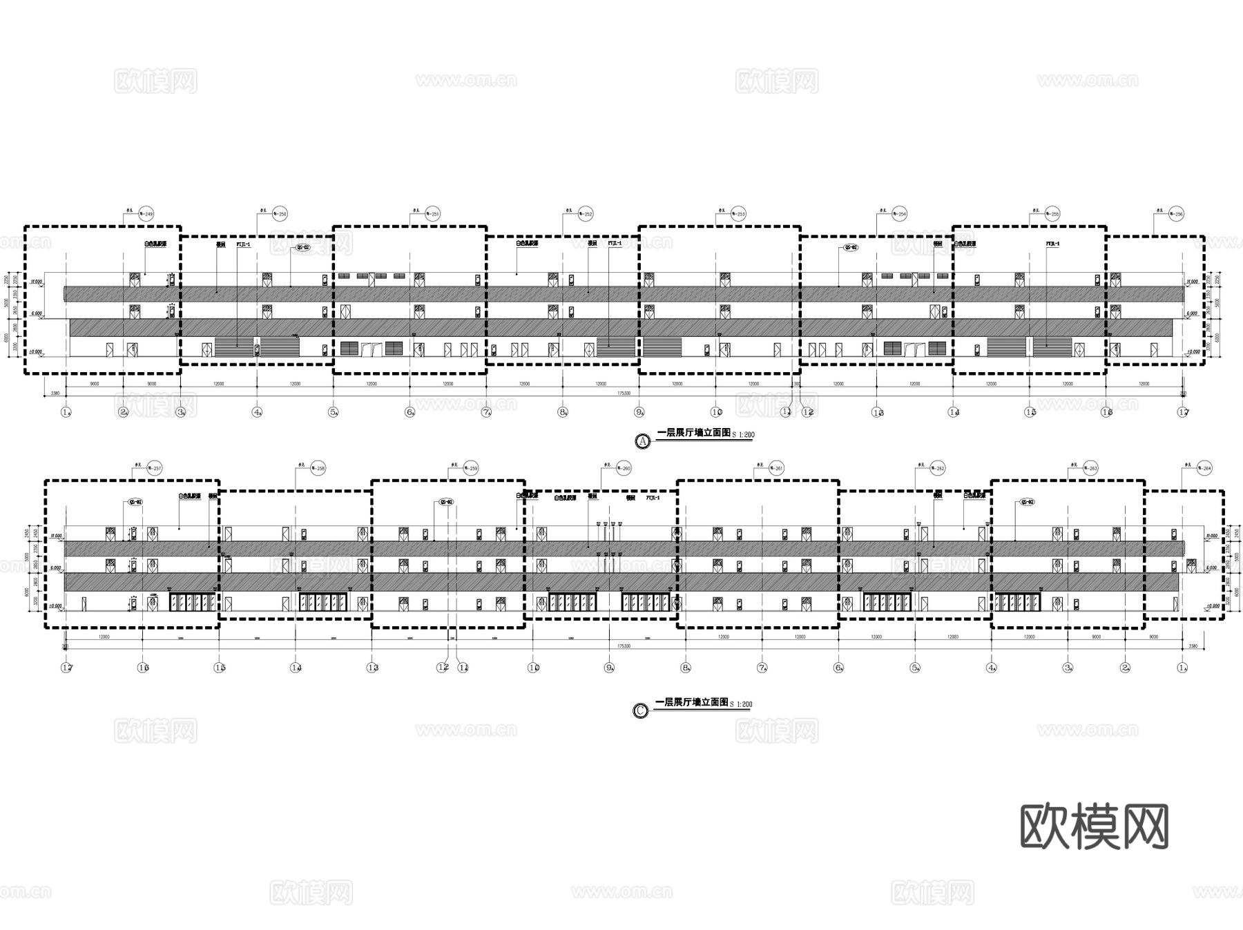 大连国际会议展览中心展馆室内装饰CAD施工图整套cad施工图