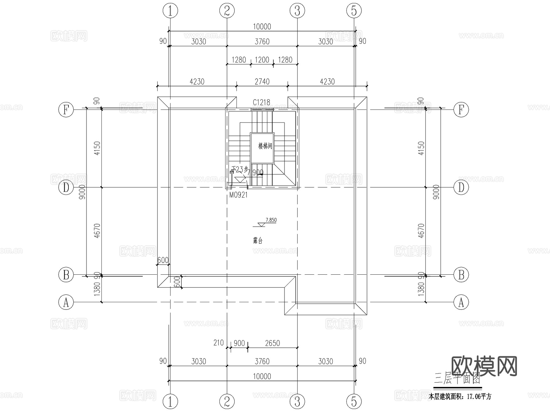 二层独栋别墅农村乡村自建房建筑CAD施工图cad施工图