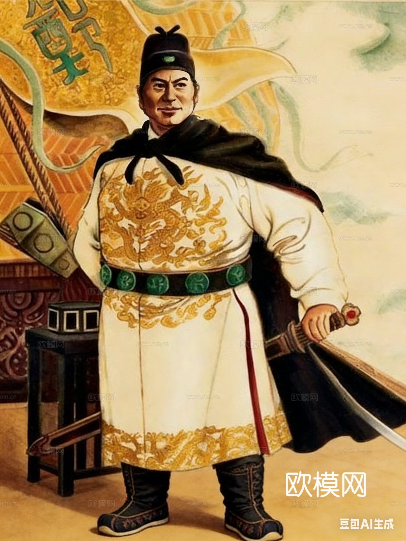 明朝航海家-郑和3d模型下载（渲染图2）