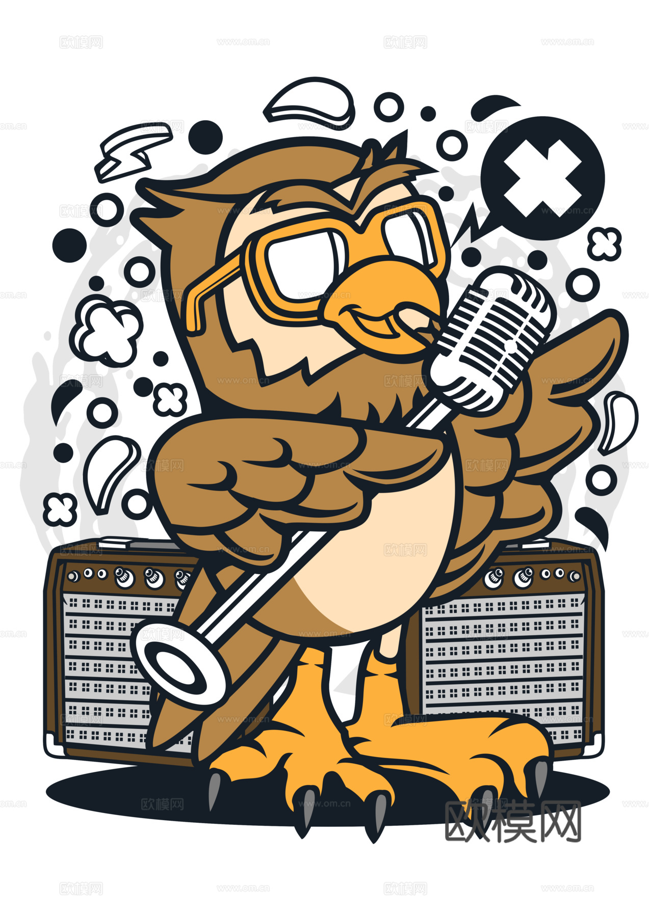 创意卡通潮流涂鸦插画印花124