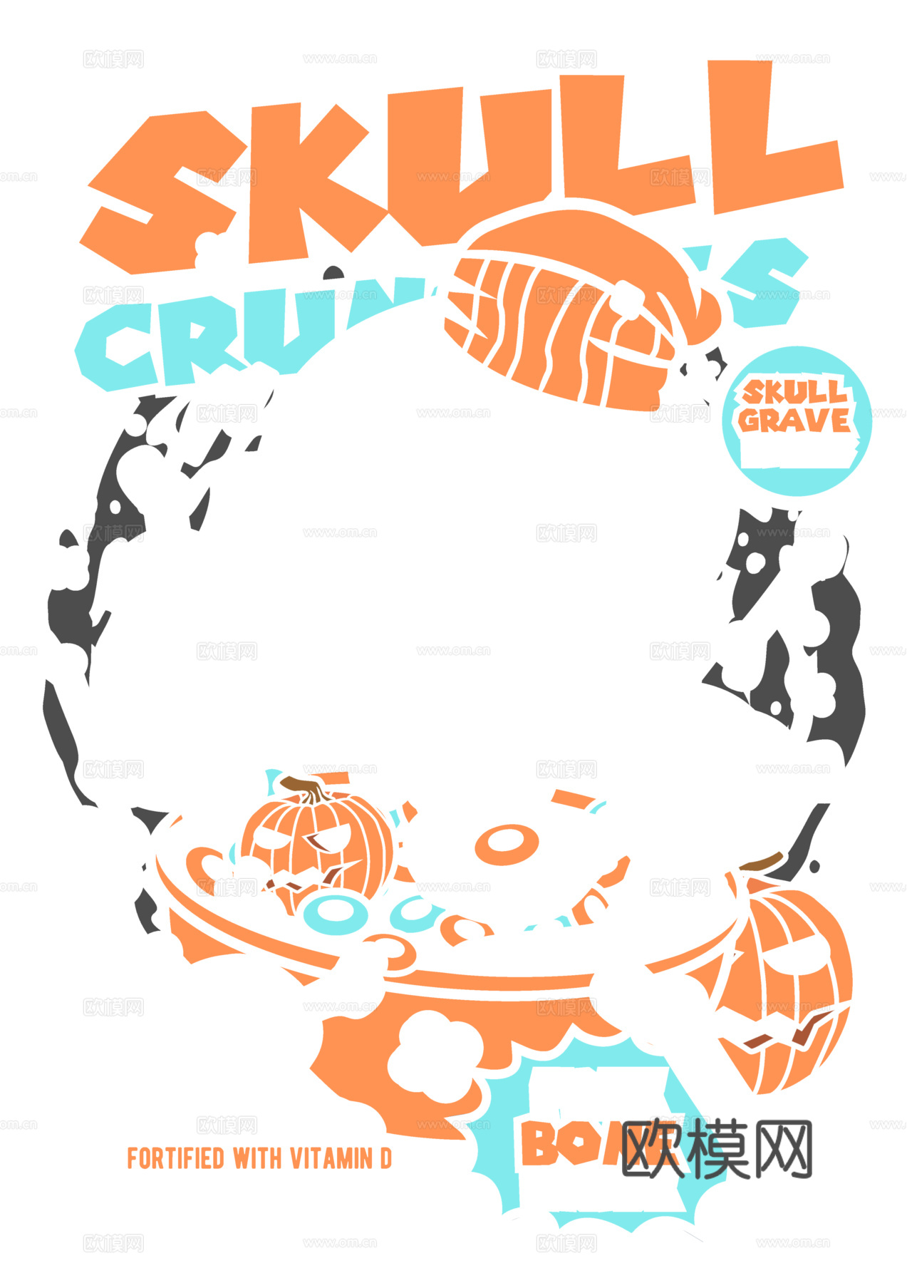 创意卡通潮流涂鸦插画印花179