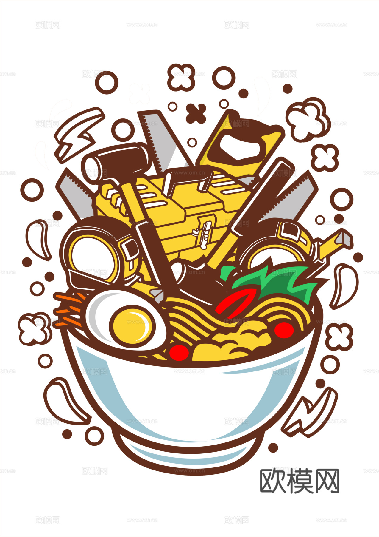 创意卡通潮流涂鸦插画印花144下载