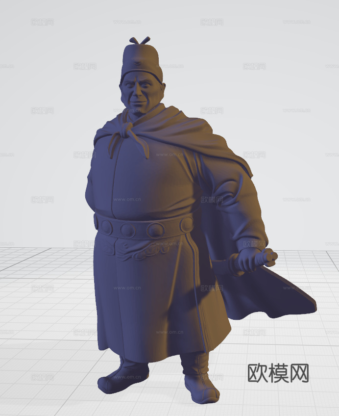 明朝航海家-郑和3d模型下载（渲染图1）