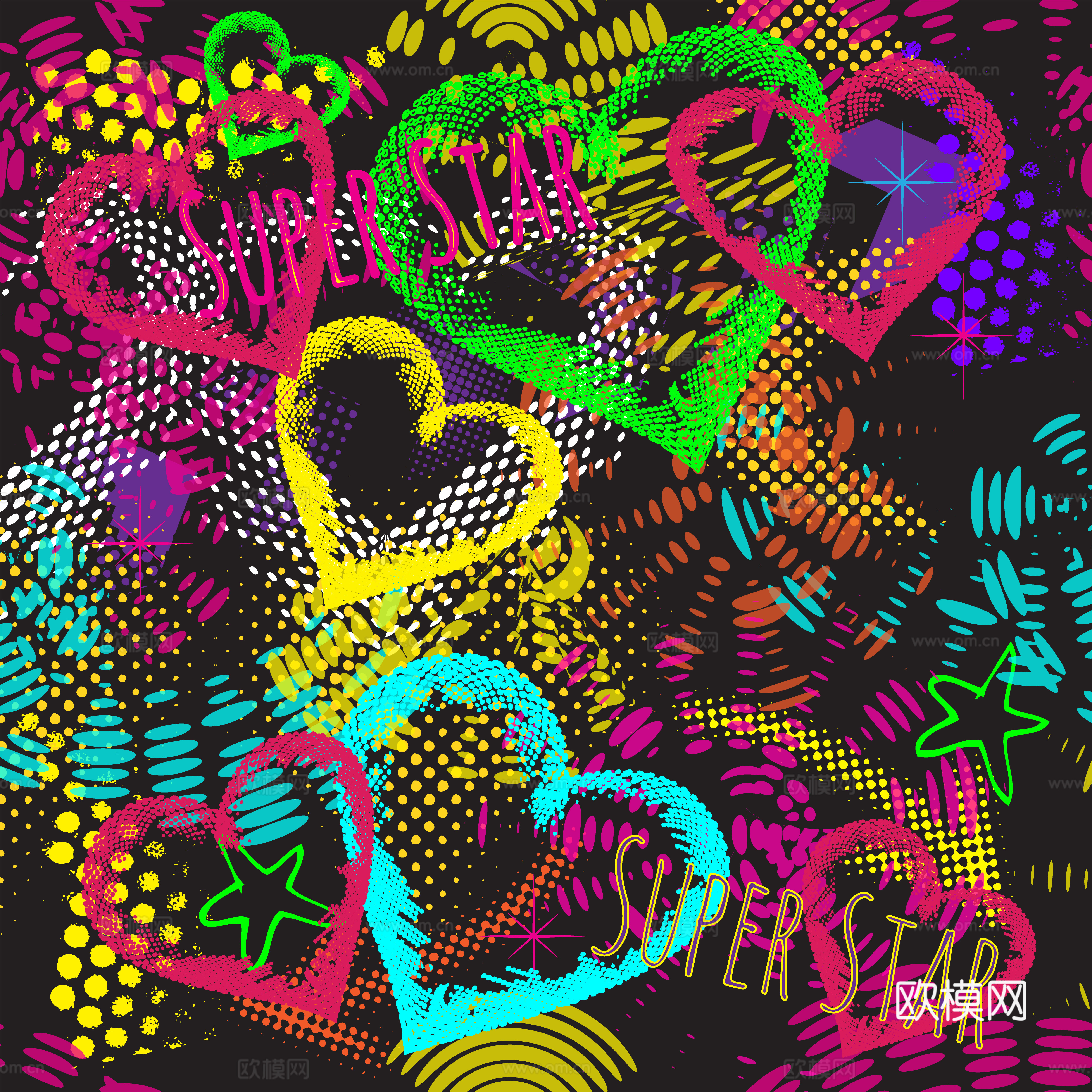 创意动感涂鸦插画70