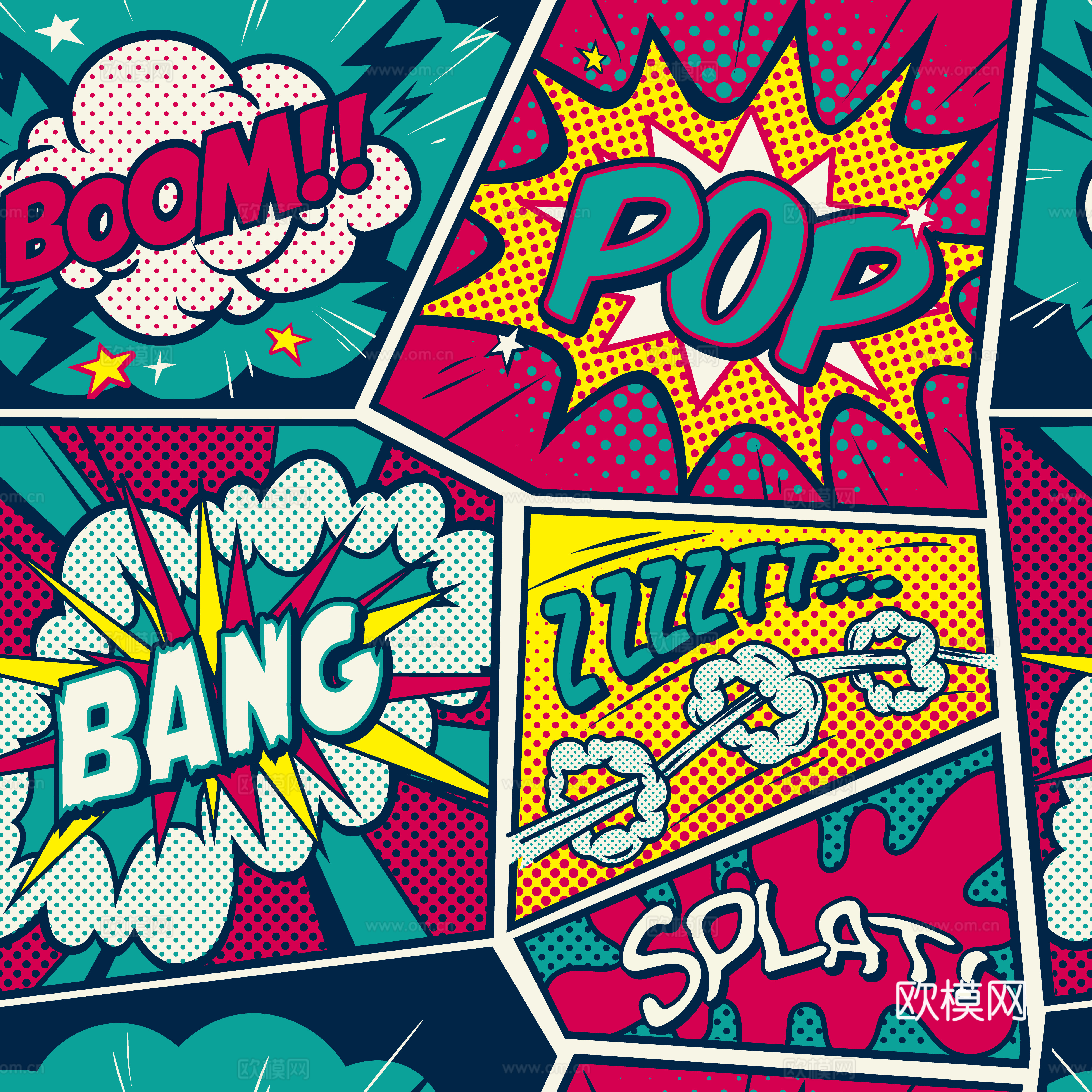 创意动感涂鸦插画94下载