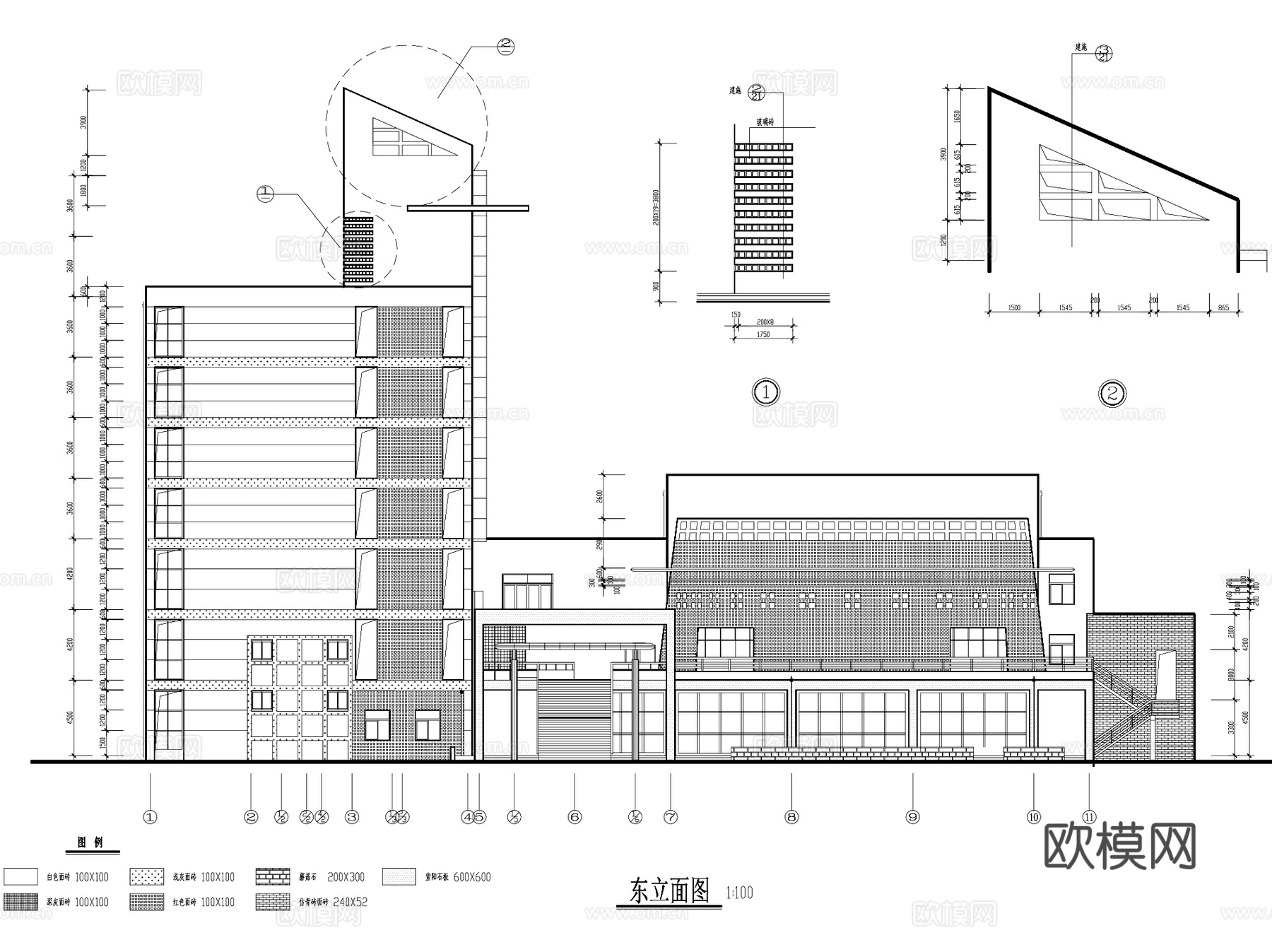 文化宫文化馆艺术文化厅建筑CAD施工图集 12套cad施工图
