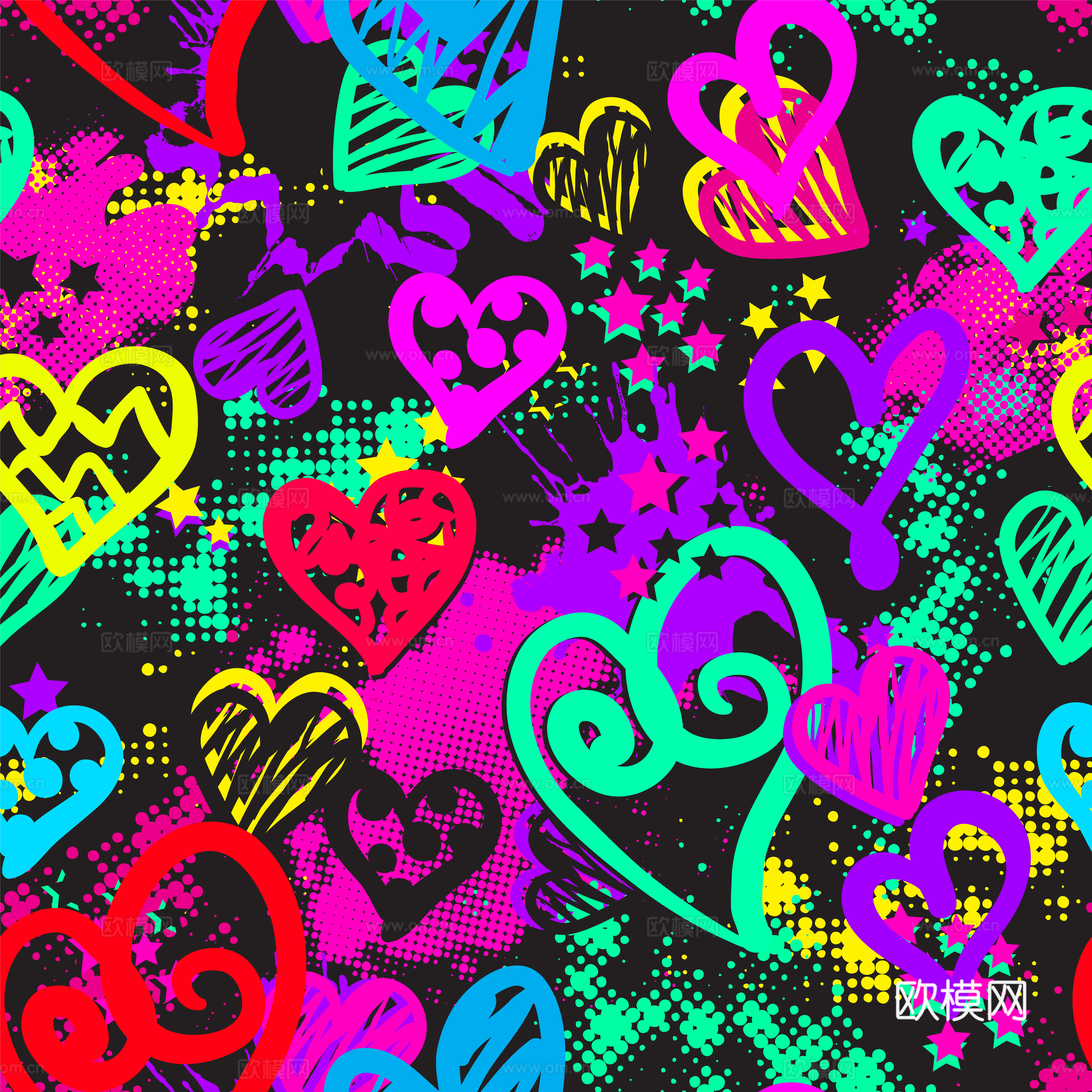 创意动感涂鸦插画75