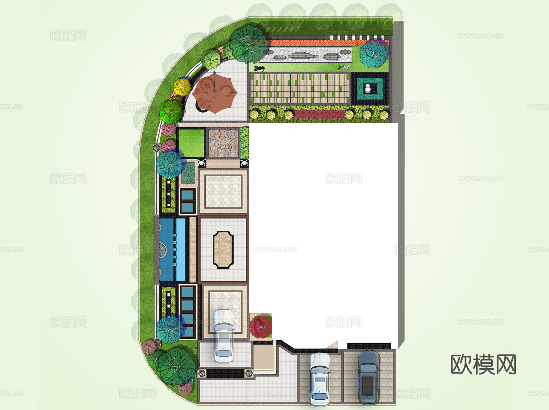 别墅豪宅花园私家庭院景观CAD施工图cad施工图