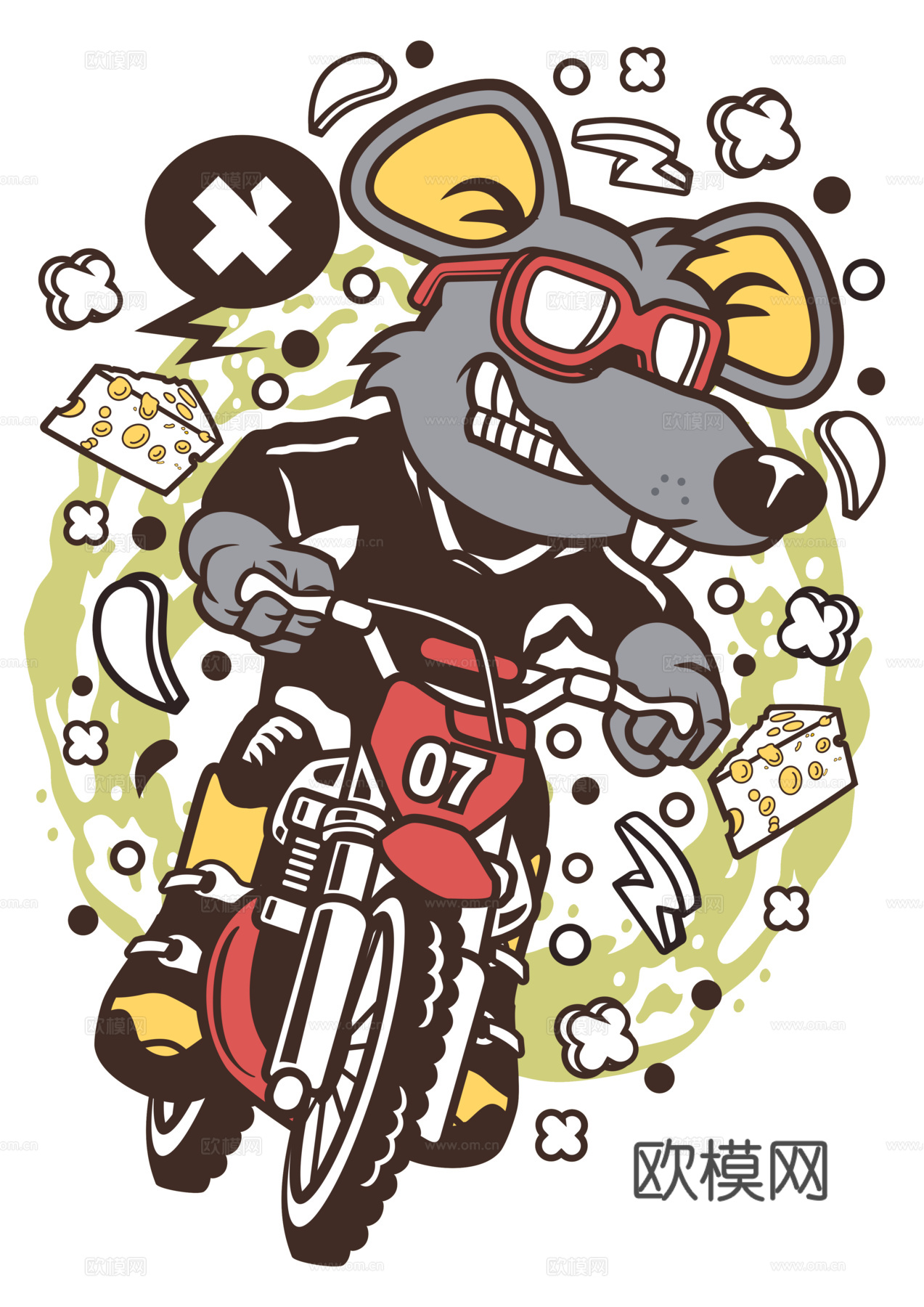 创意卡通潮流涂鸦插画印花147下载