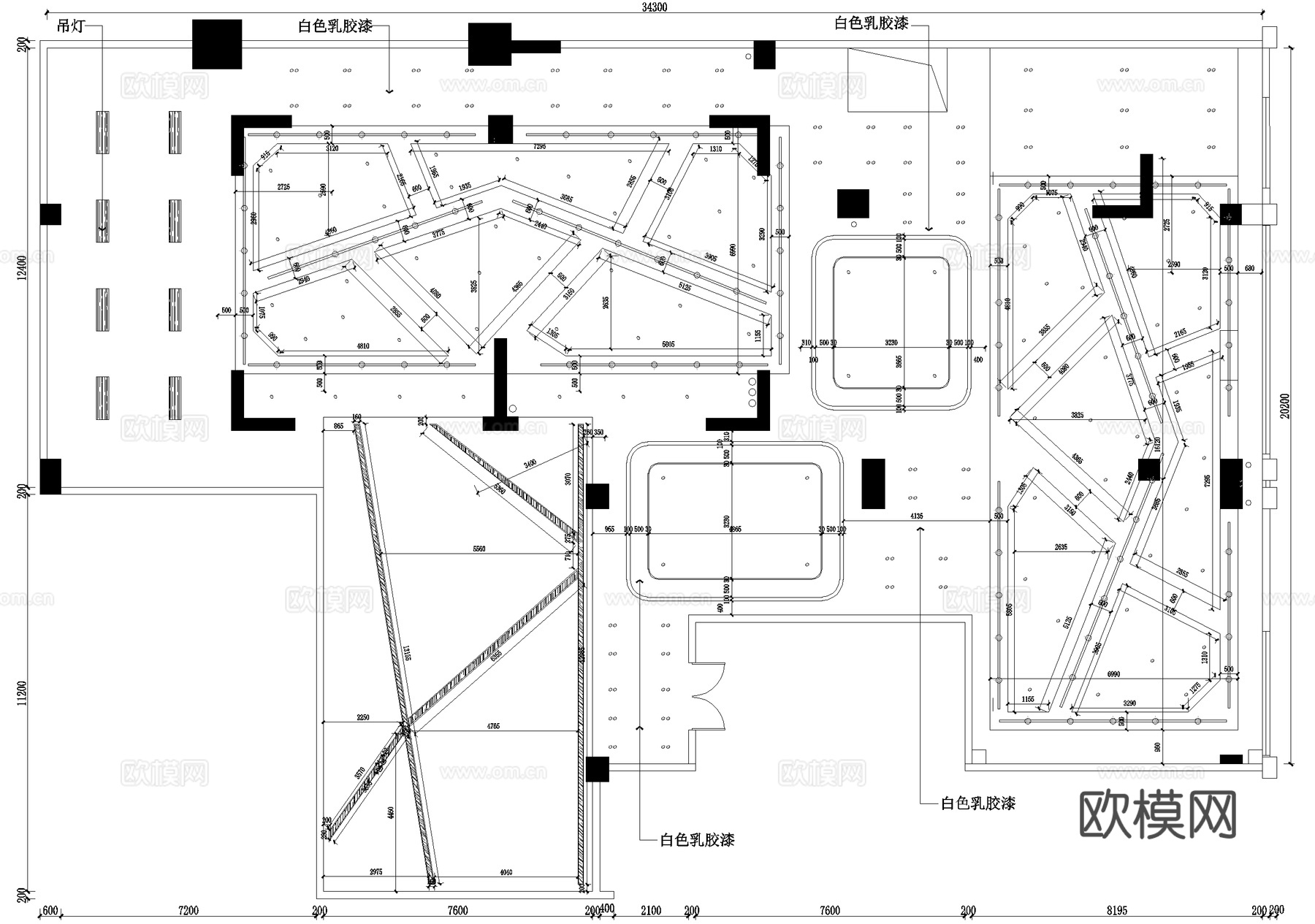 书店咖啡书吧平面图天花图休闲阅览室图书馆cad施工图