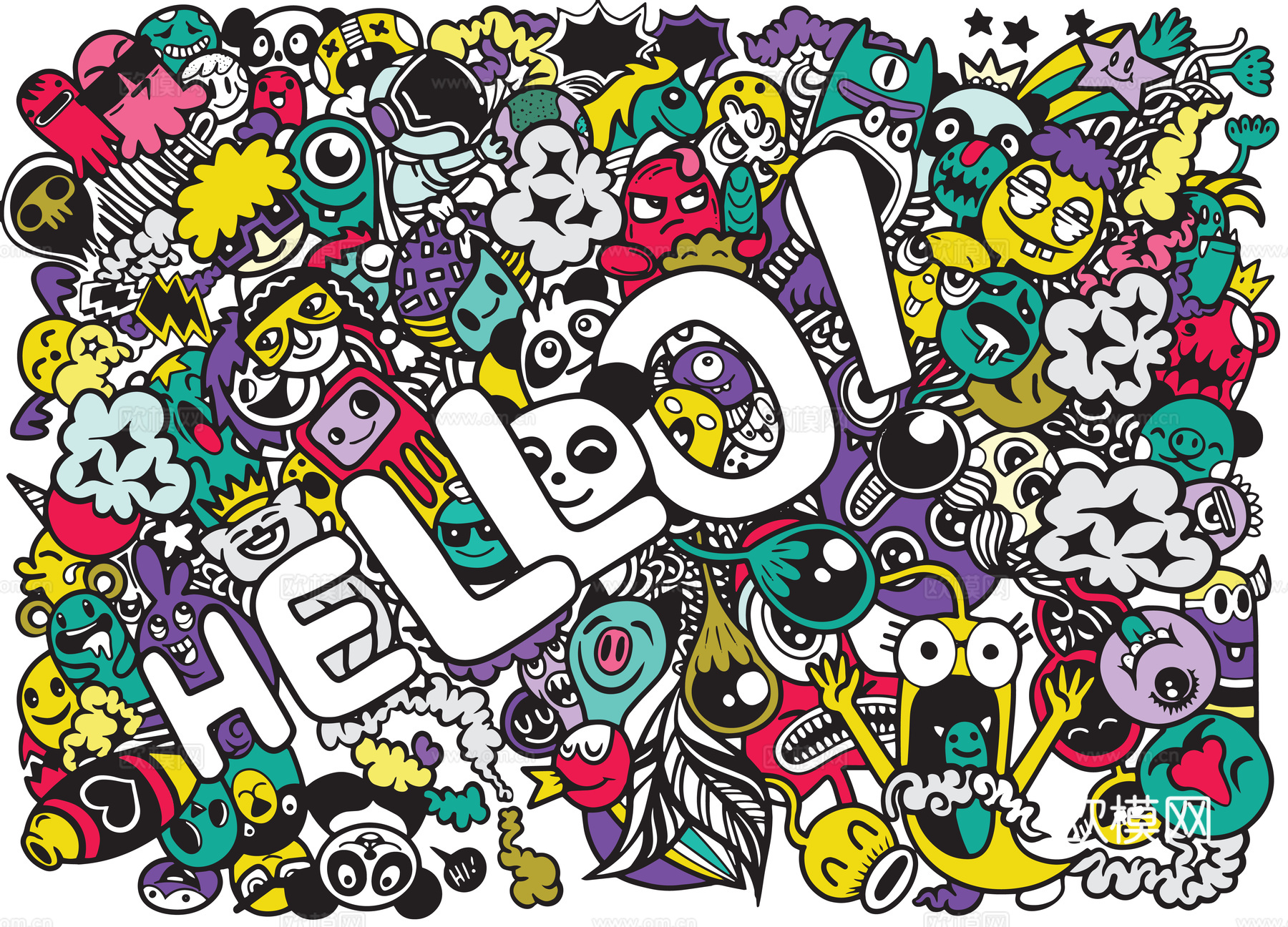 创意可爱卡通涂鸦插画110