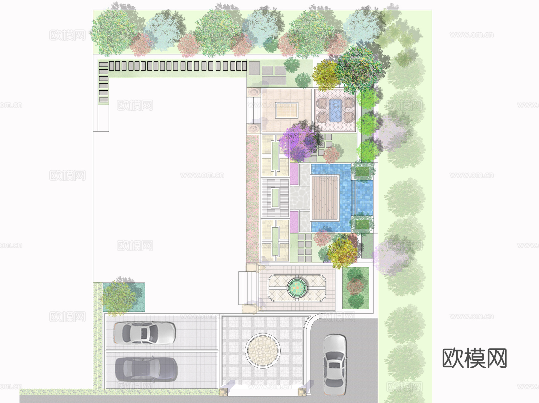 别墅花园私家庭院景观CAD施工图cad施工图