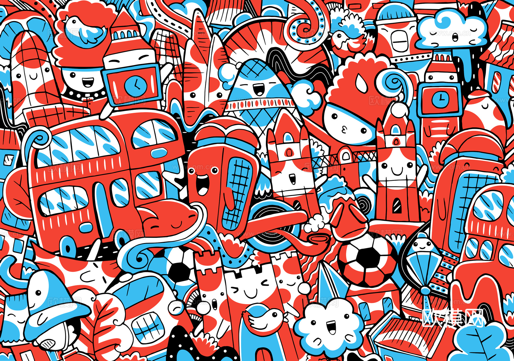 创意可爱卡通涂鸦插画149