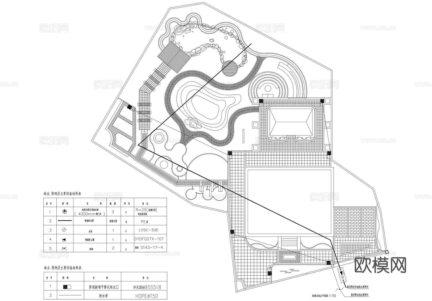 别墅花园私家庭院景观平面图集CAD施工图cad施工图