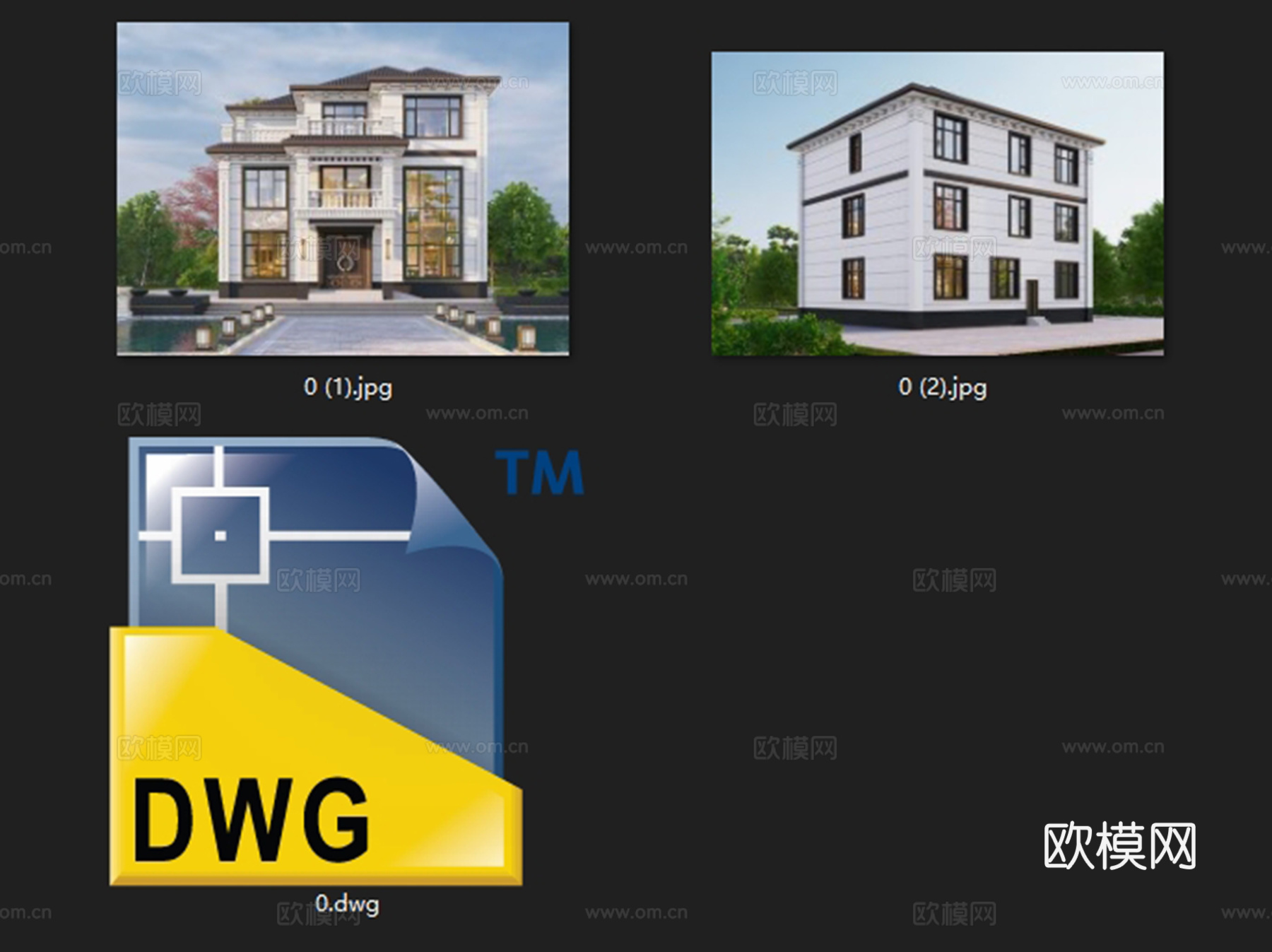 新中式三层独栋别墅乡村农村自建房住宅建筑CAD施工图cad施工图