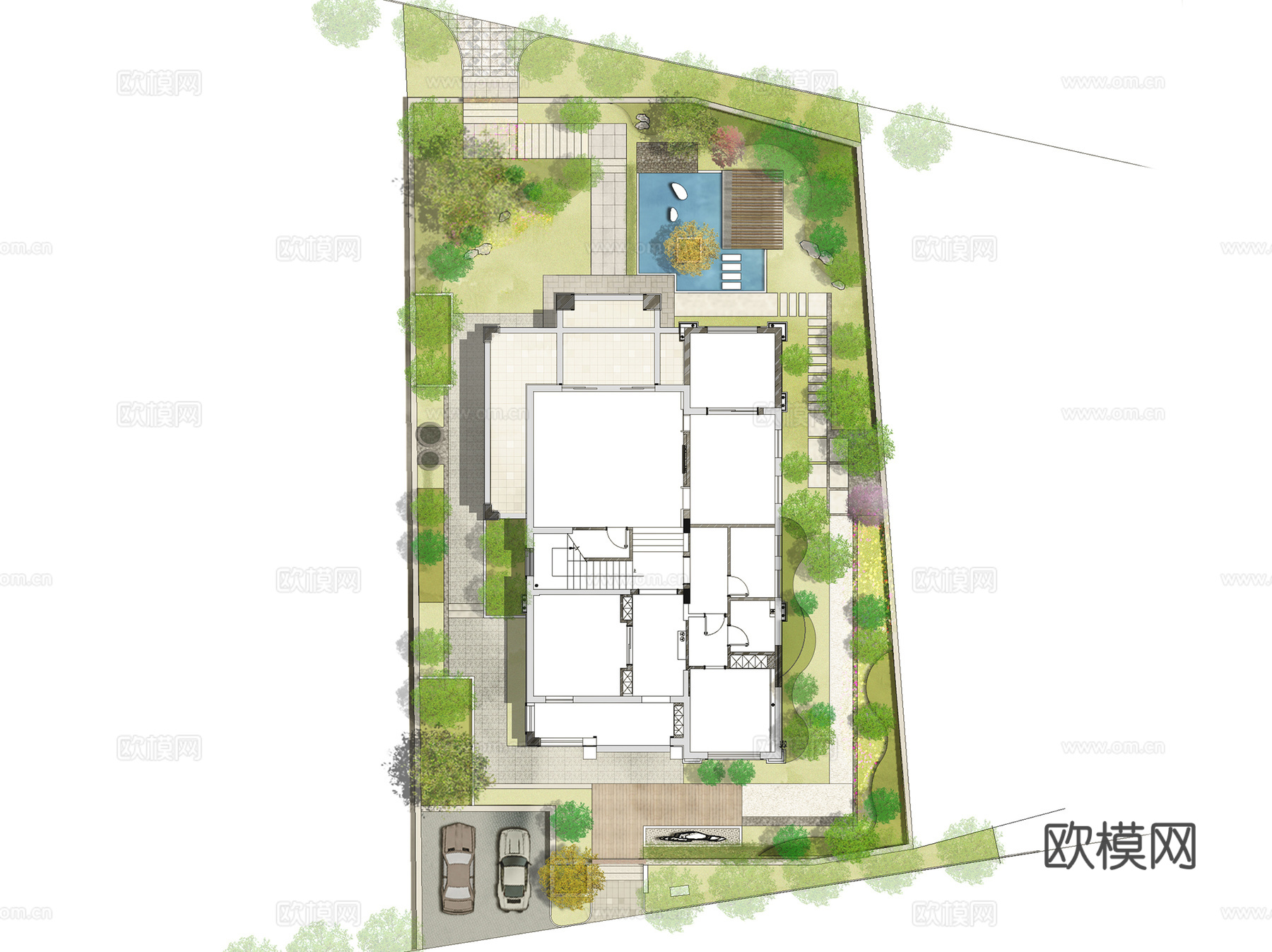 住宅楼入户口花园庭院景观CAD施工图cad施工图