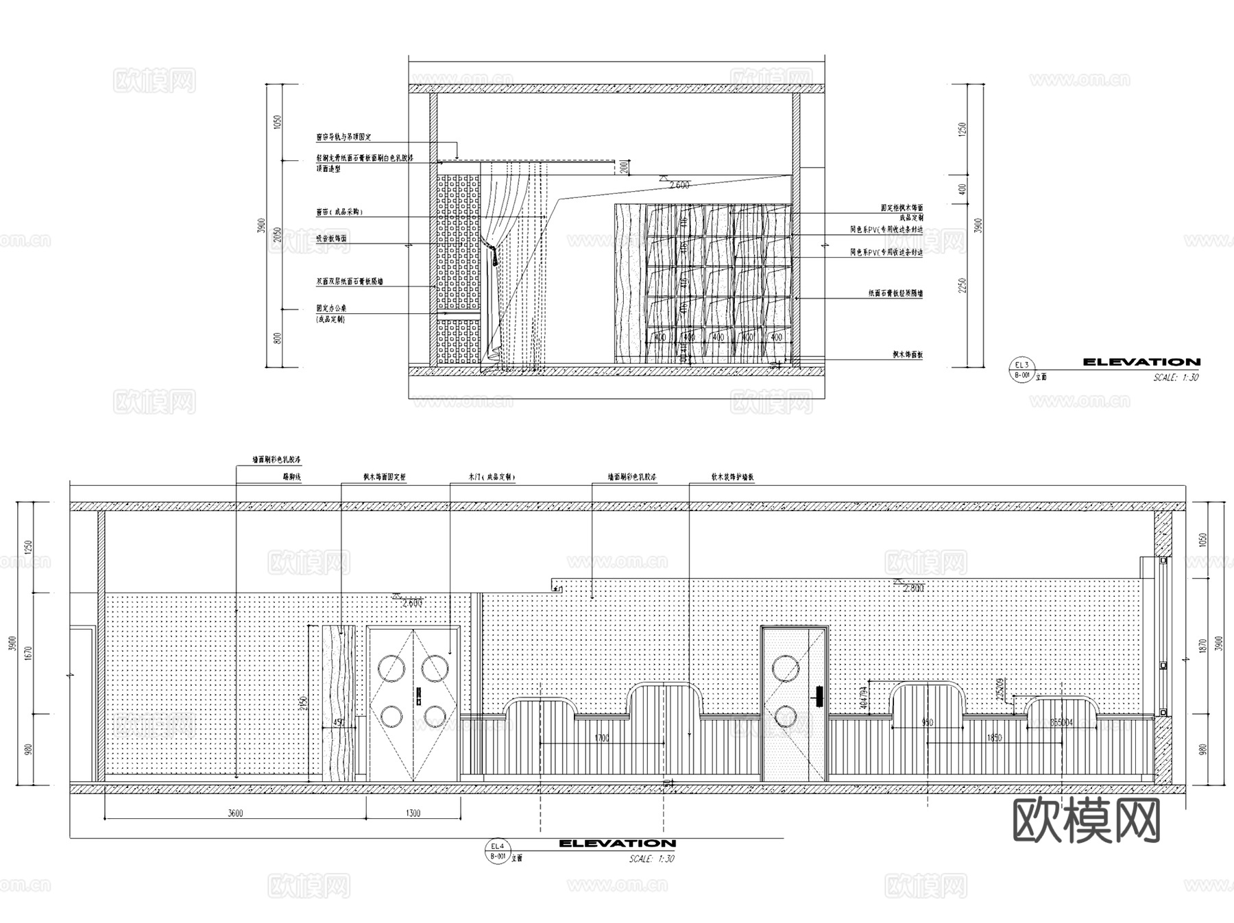吴江山湖花园少儿艺术活动中心室内装饰CAD施工图整套cad施工图