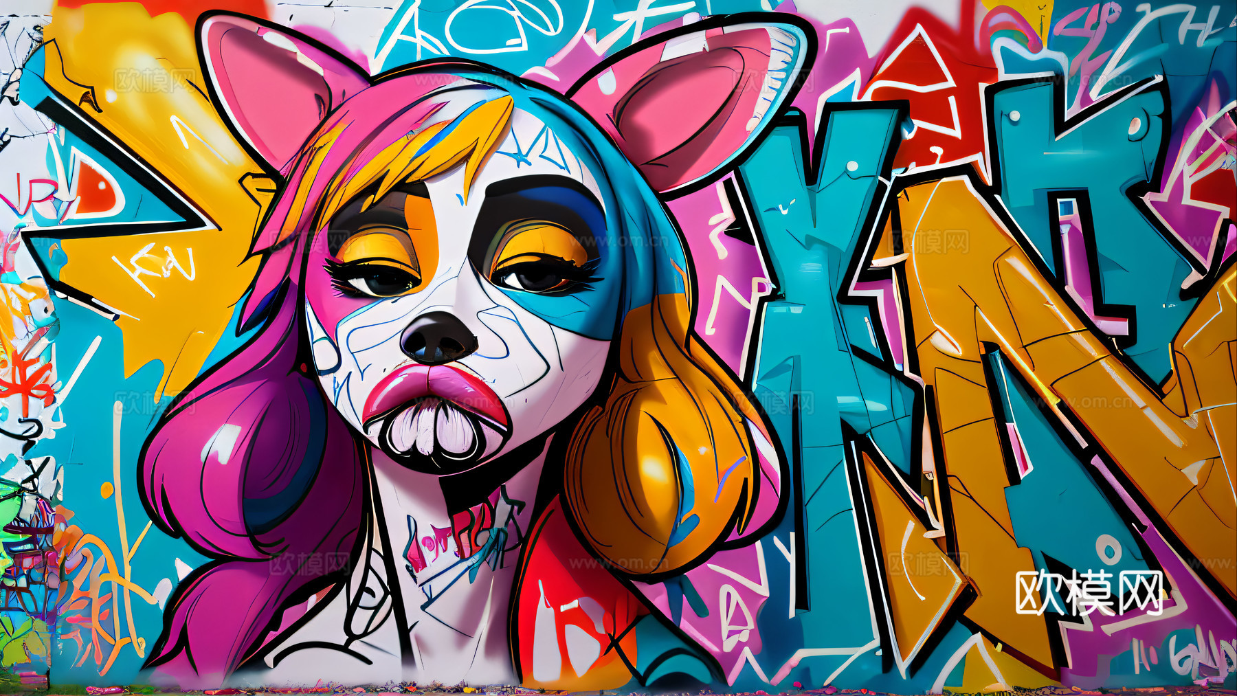 街头涂鸦绘画喷漆墙绘18下载