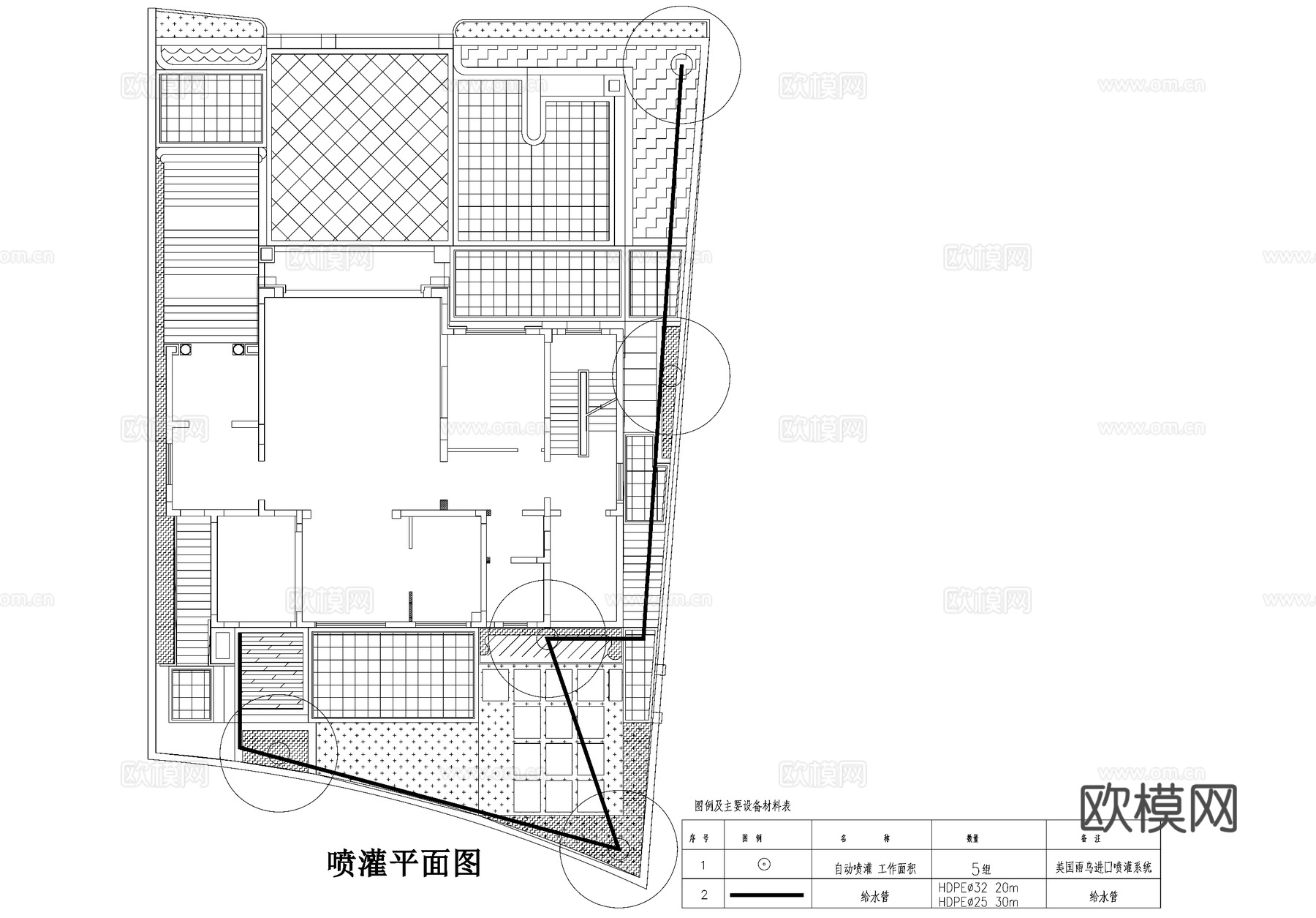 别墅花园私家庭院景观CAD施工图cad施工图