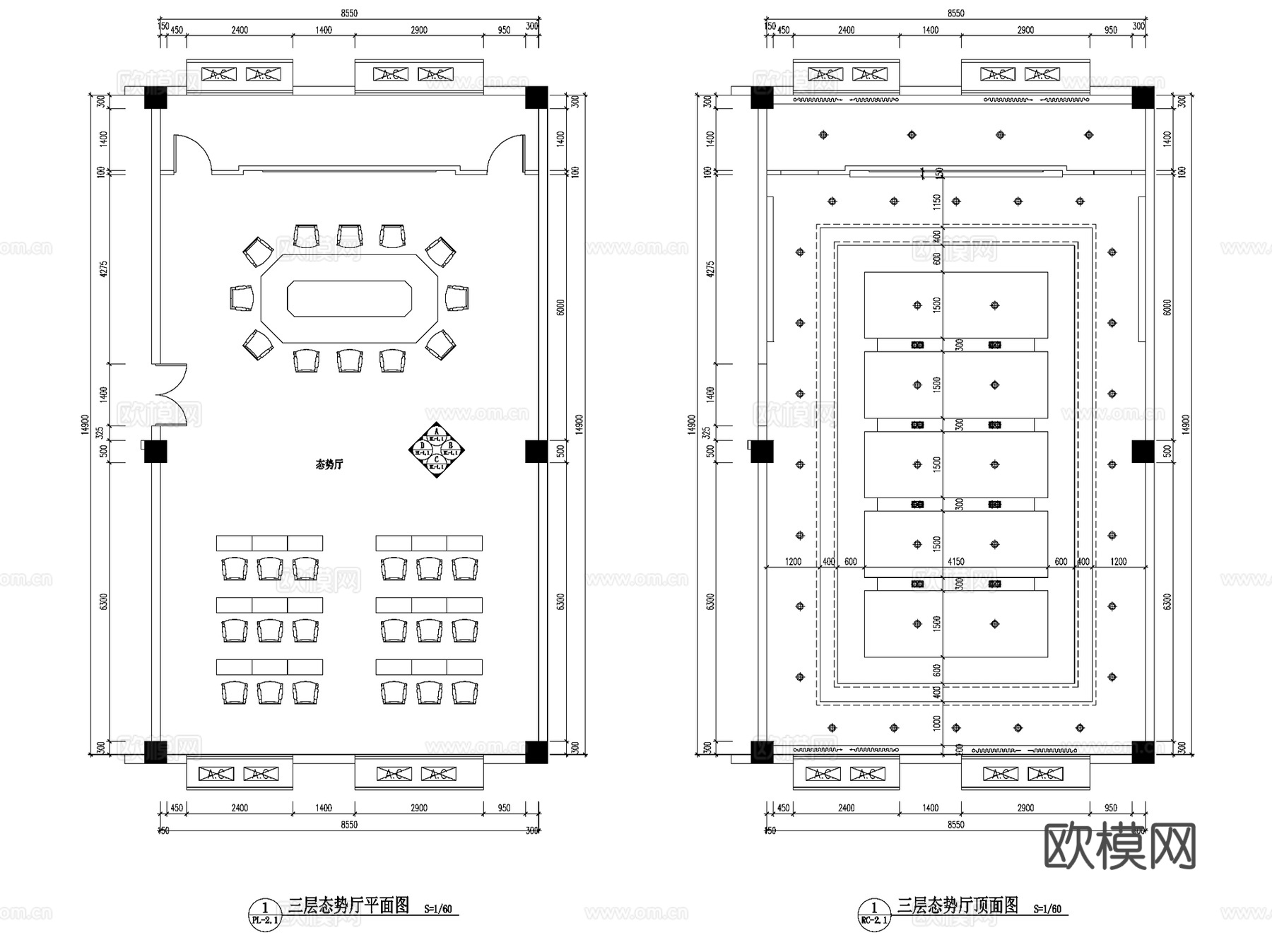 73608部队综合作业楼室内装饰CAD施工图cad施工图