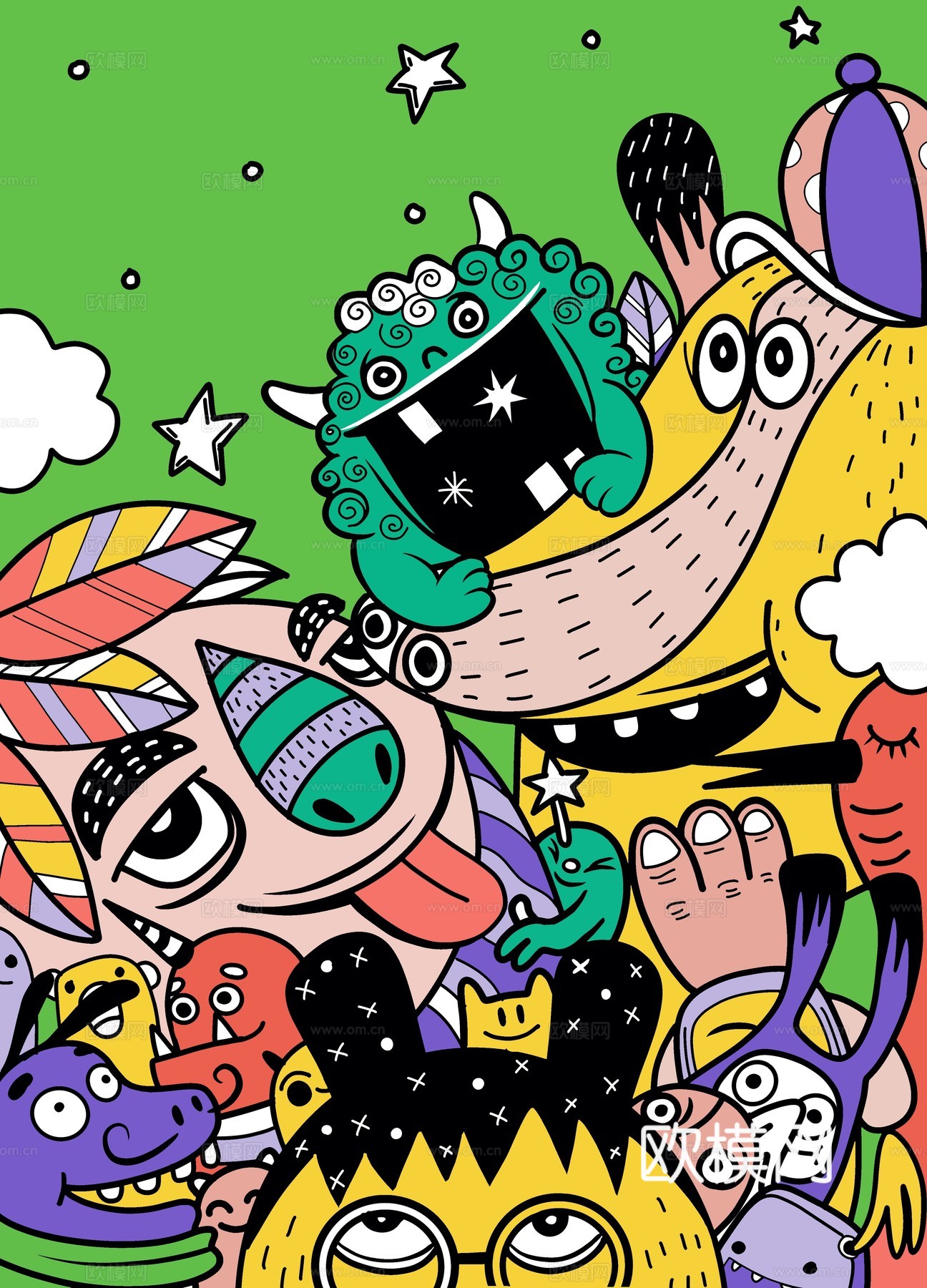 创意可爱卡通涂鸦插画109