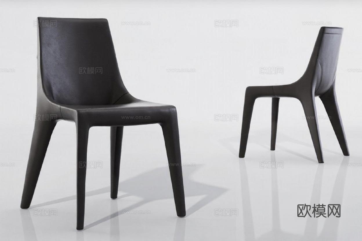 现代简约黑色椅子设计 皮革塑料结合高端家具 室内装饰灵感 产品摄影3D模型免费3d模型下载