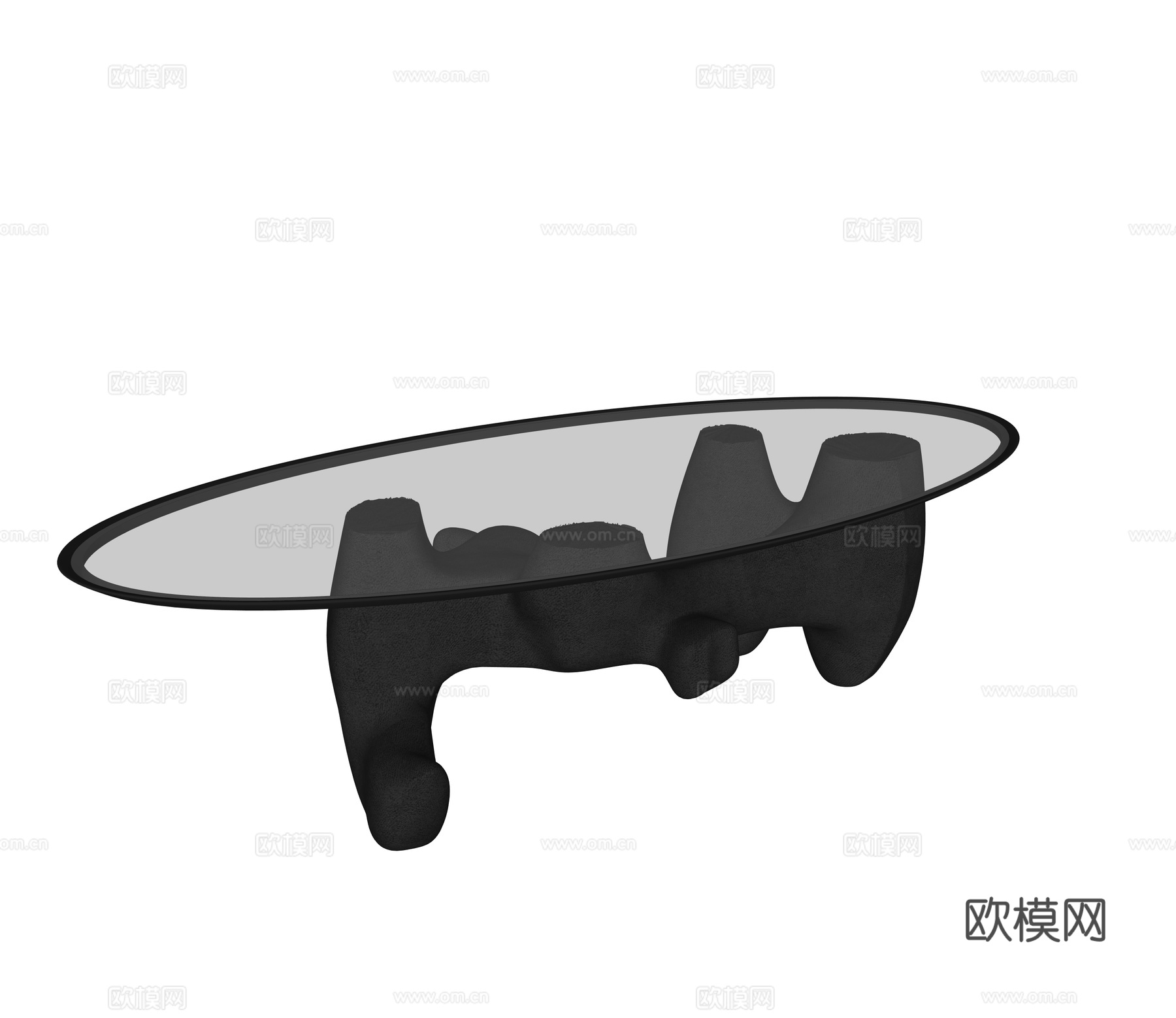 现代异形茶几su模型