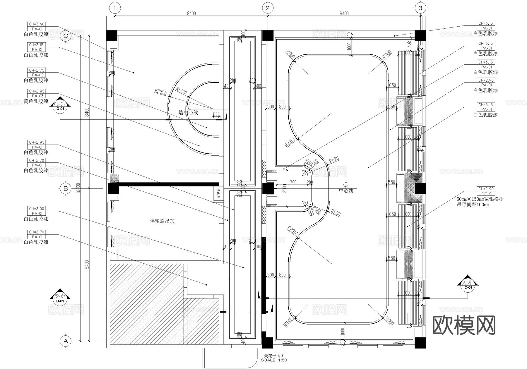 图书馆阅览室平面系统图详图cad施工图