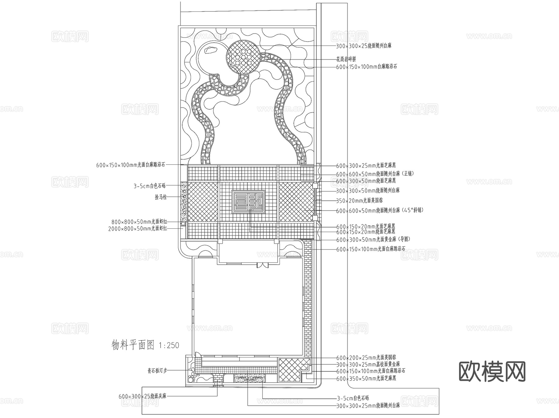 别墅花园私家庭院景观平面图集CAD施工图cad施工图