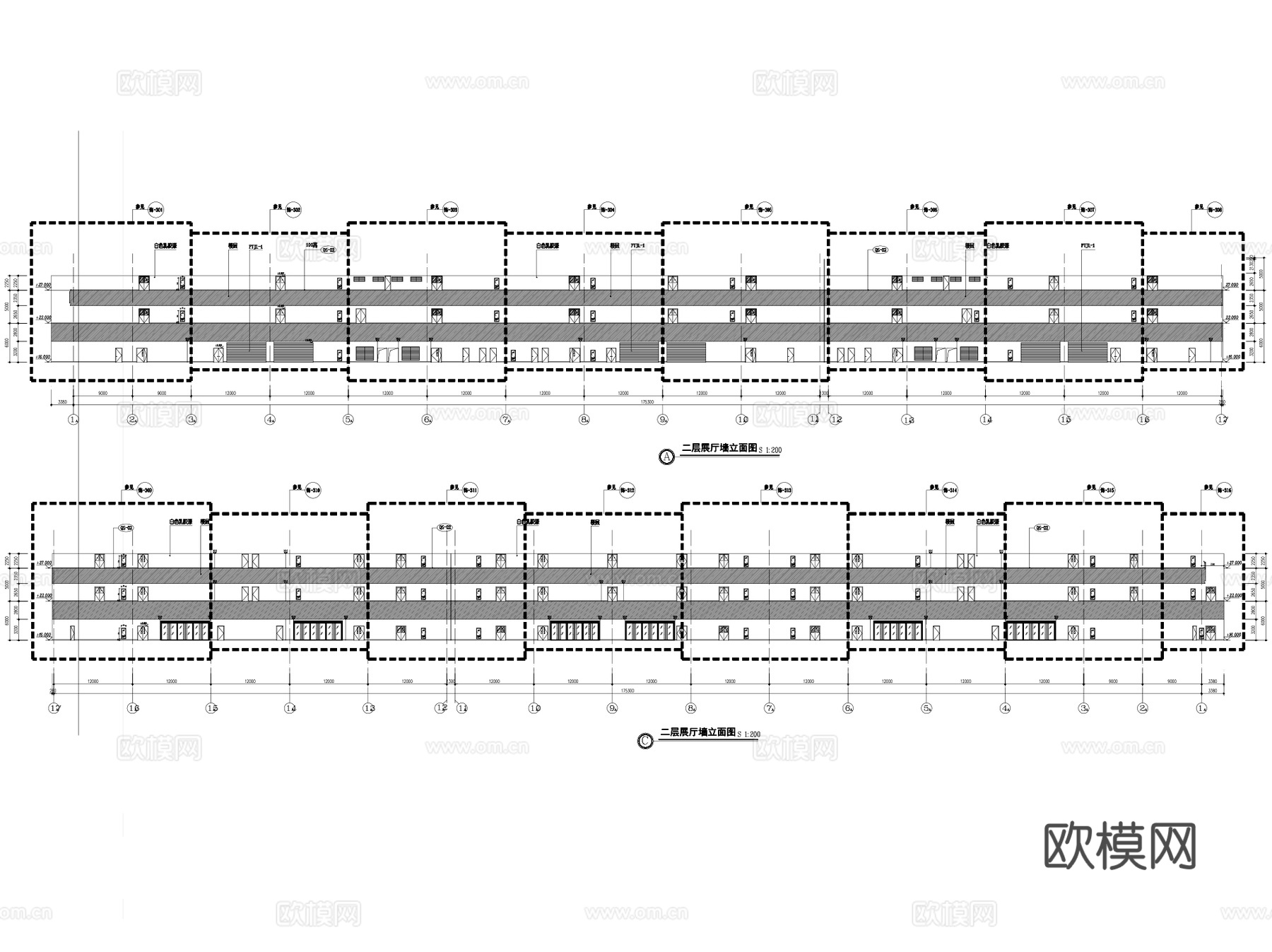 大连国际会议展览中心展馆室内装饰CAD施工图整套cad施工图
