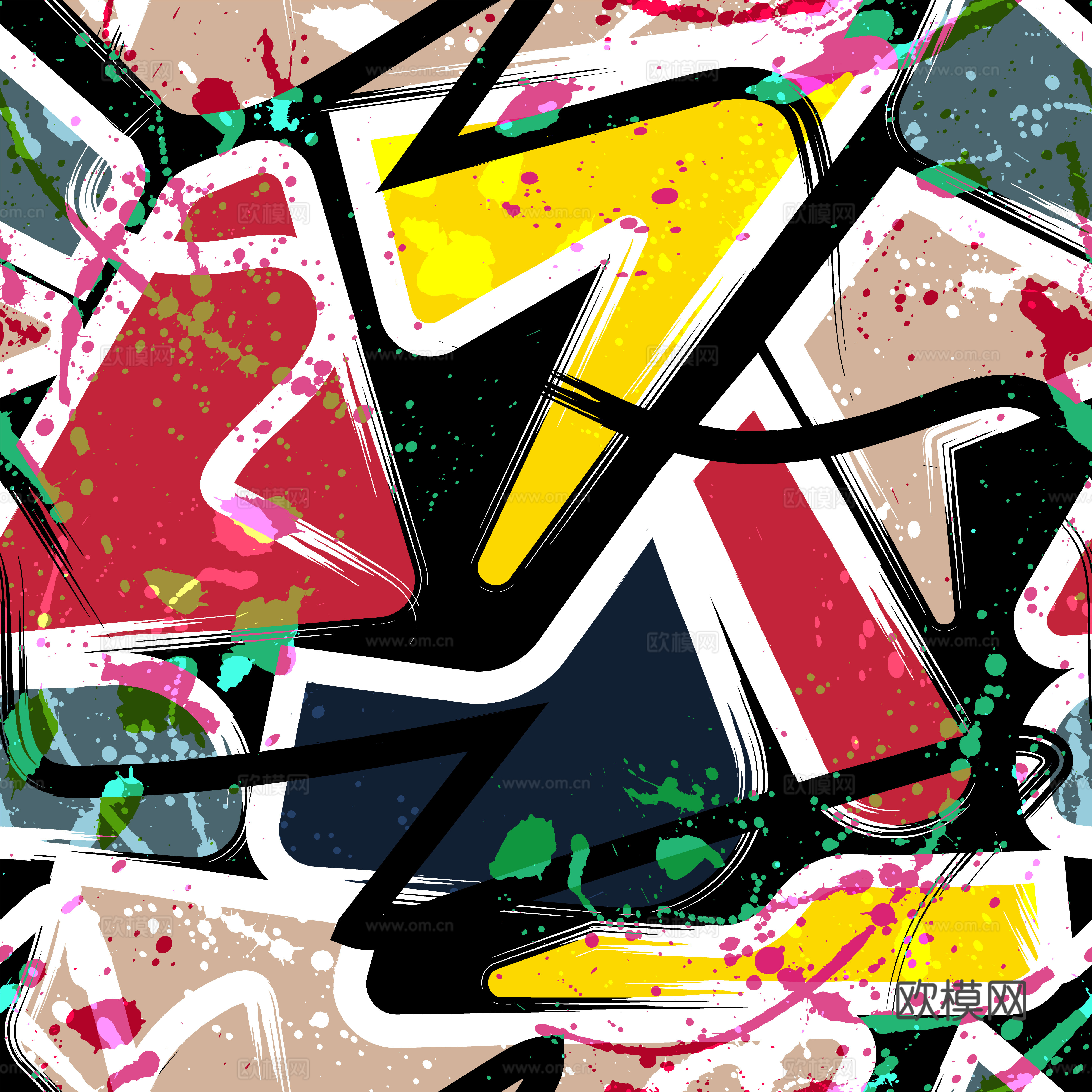 创意动感涂鸦插画120