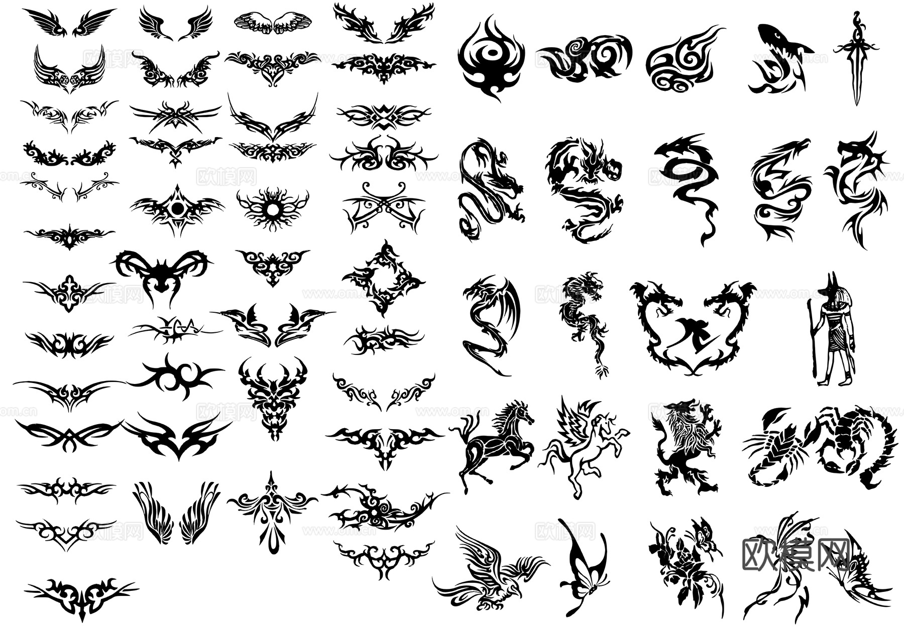 纹样花纹雕花CAD图库cad施工图