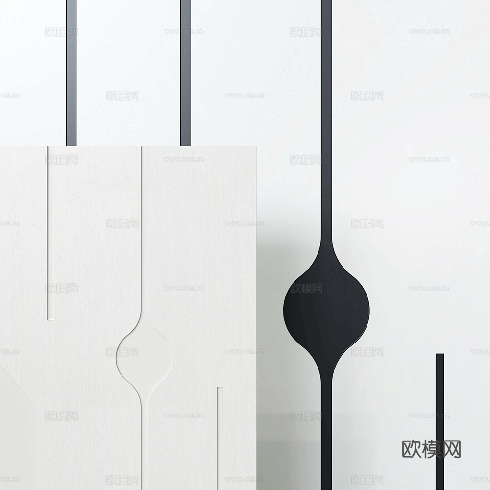 LETO 钢琴护墙板3d模型下载（渲染图2）