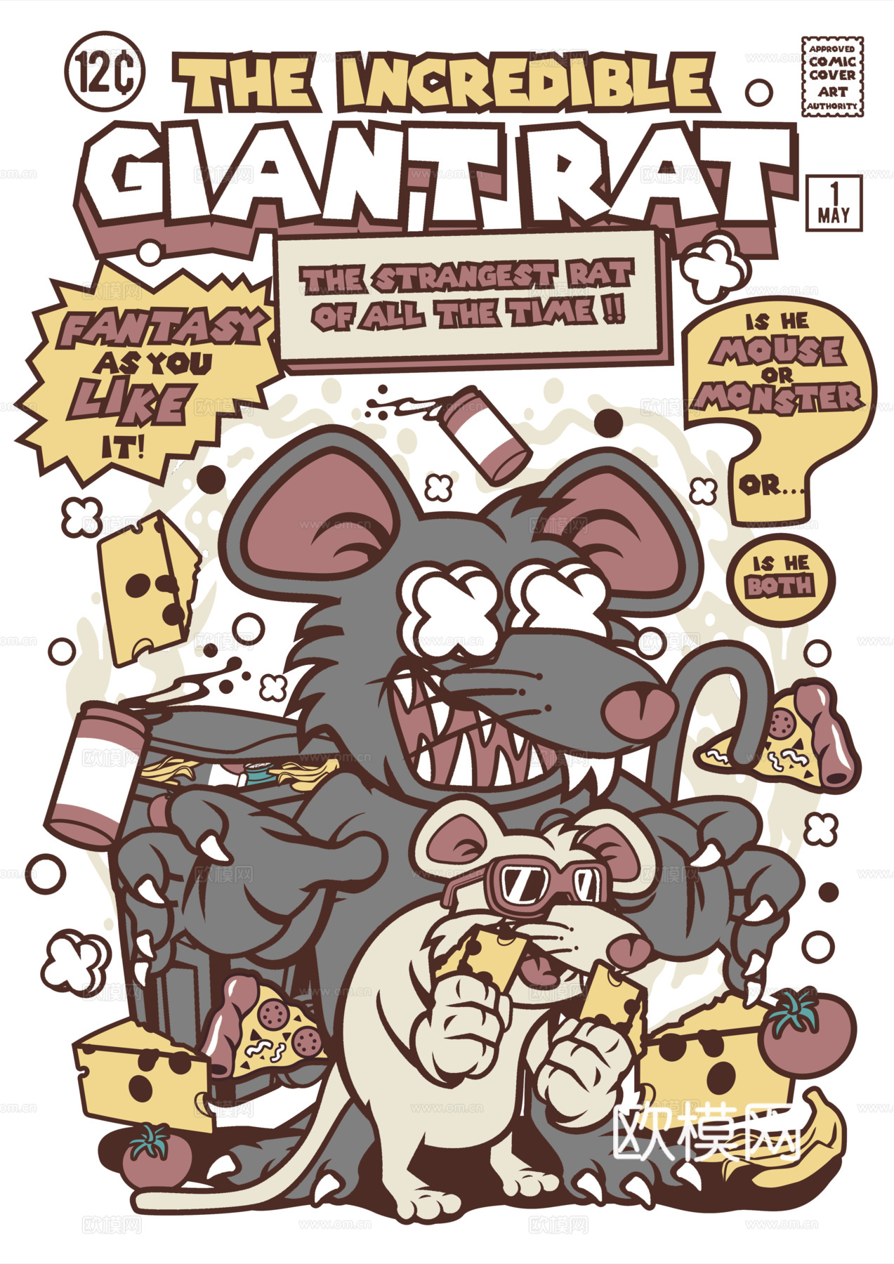 创意卡通潮流涂鸦插画印花200下载