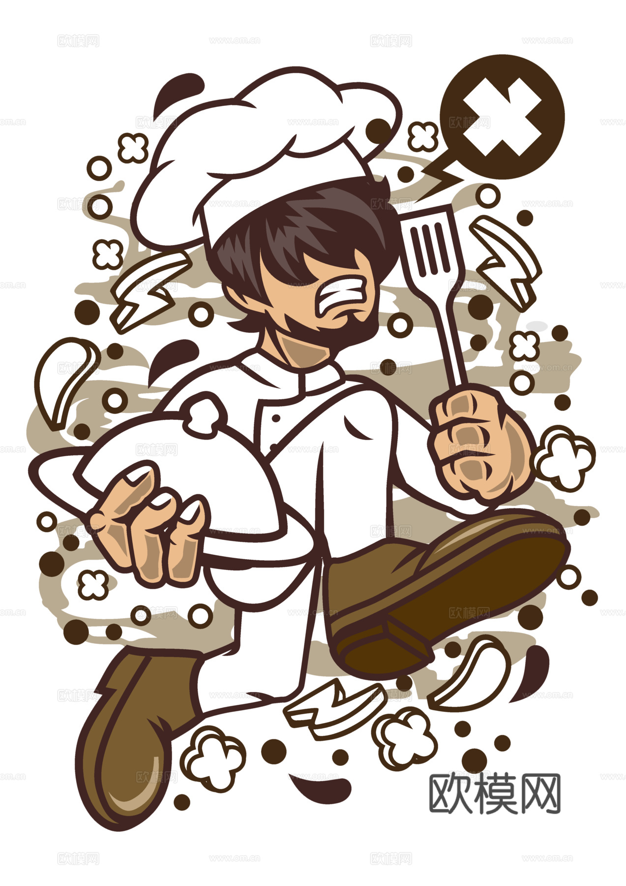 创意卡通潮流涂鸦插画印花39