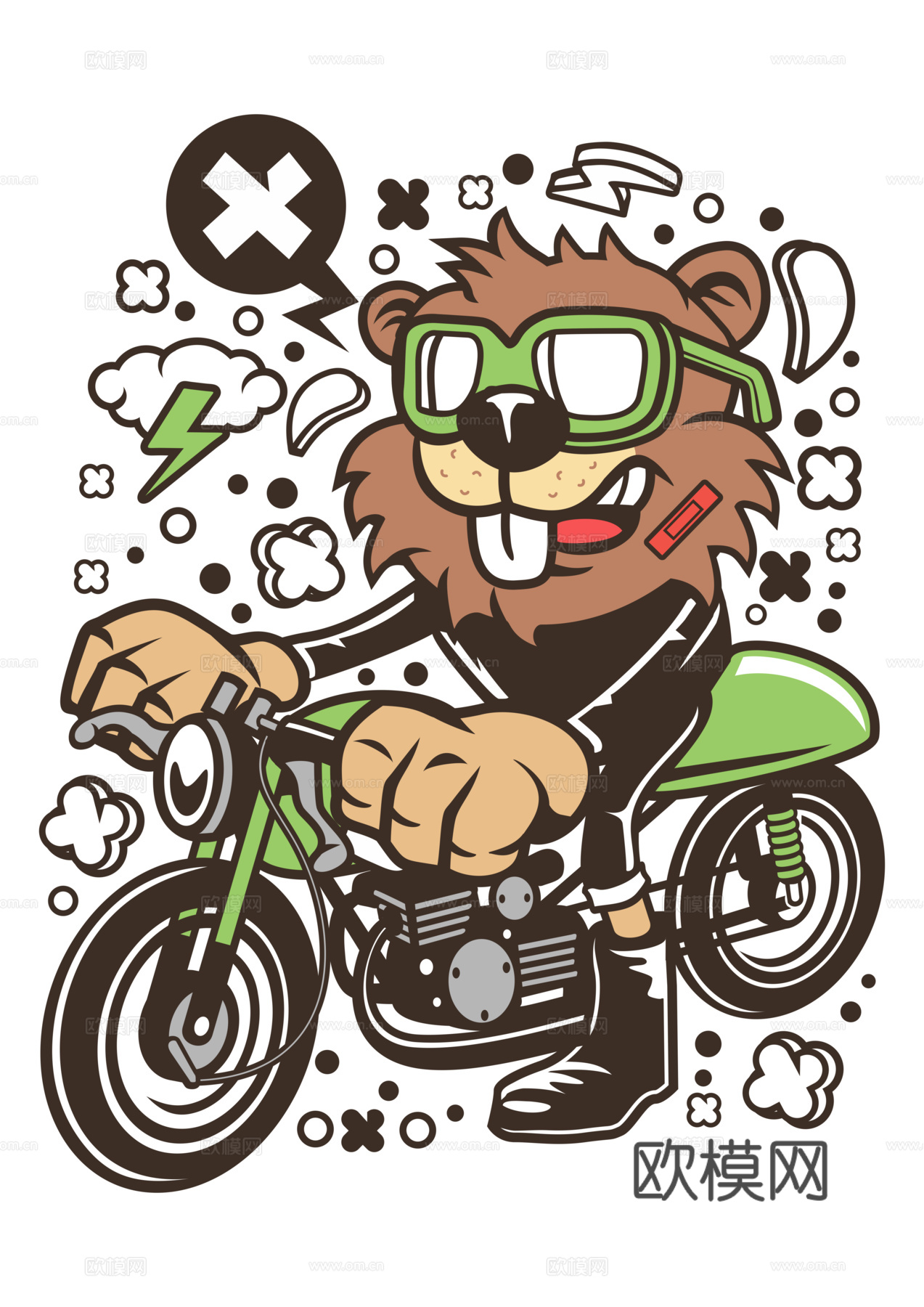 创意卡通潮流涂鸦插画印花20