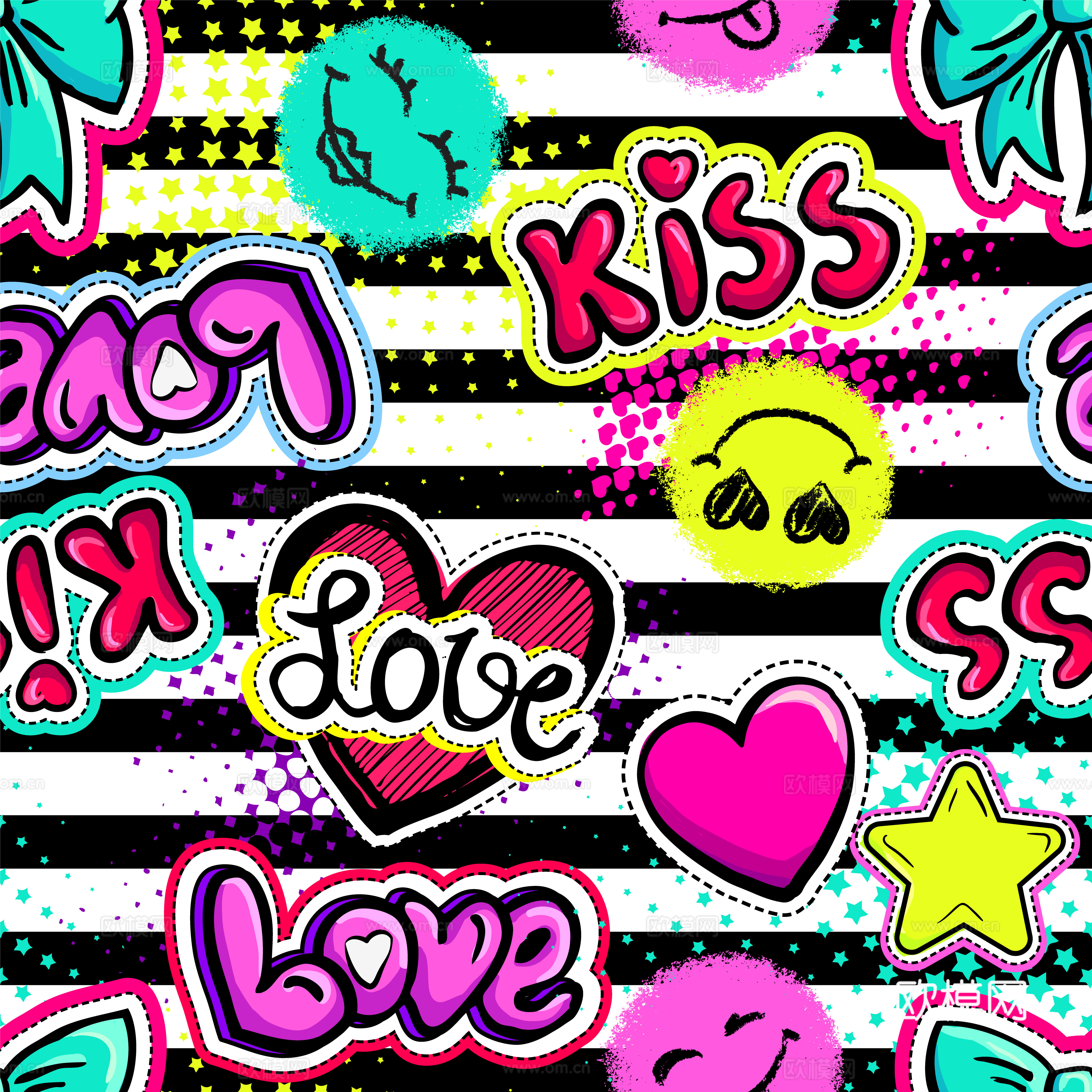 创意动感涂鸦插画92