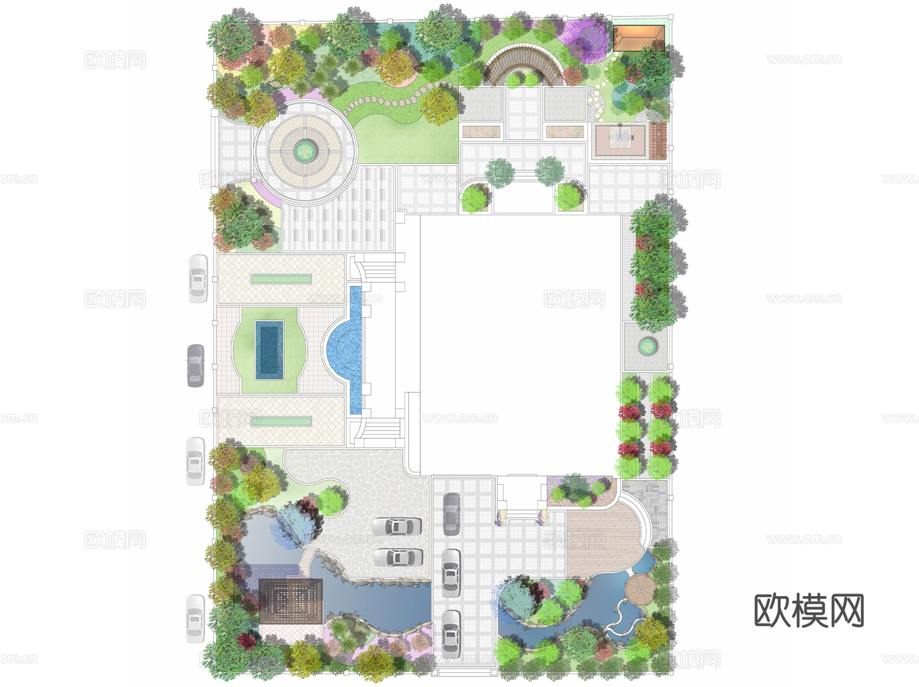 别墅花园私家庭院景观平面图集CAD施工图cad施工图