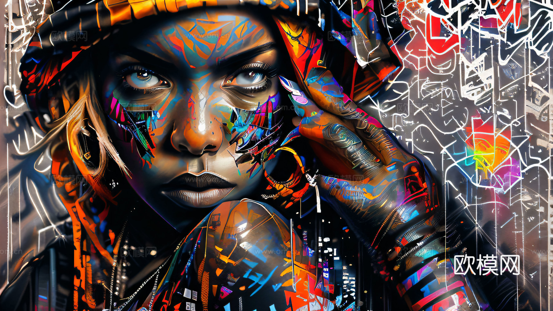 街头涂鸦绘画喷漆墙绘201