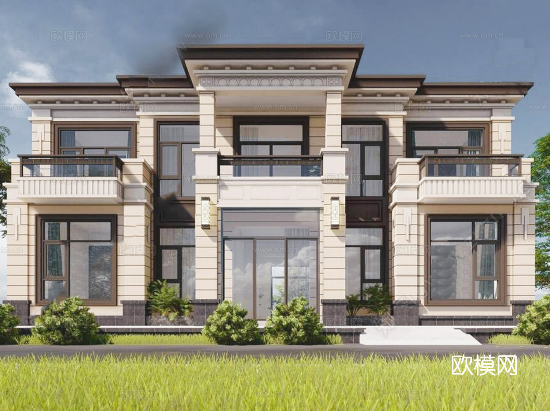 新中式二层独栋别墅乡村农村自建房建筑CAD施工图cad施工图