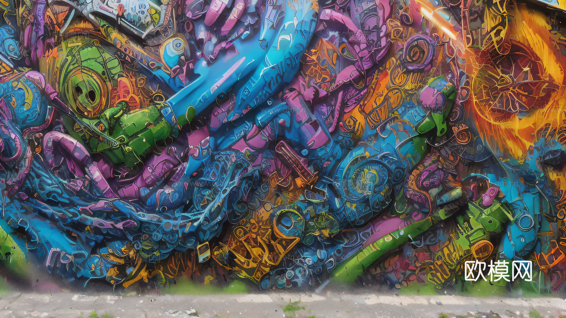 街头涂鸦绘画喷漆墙绘202下载