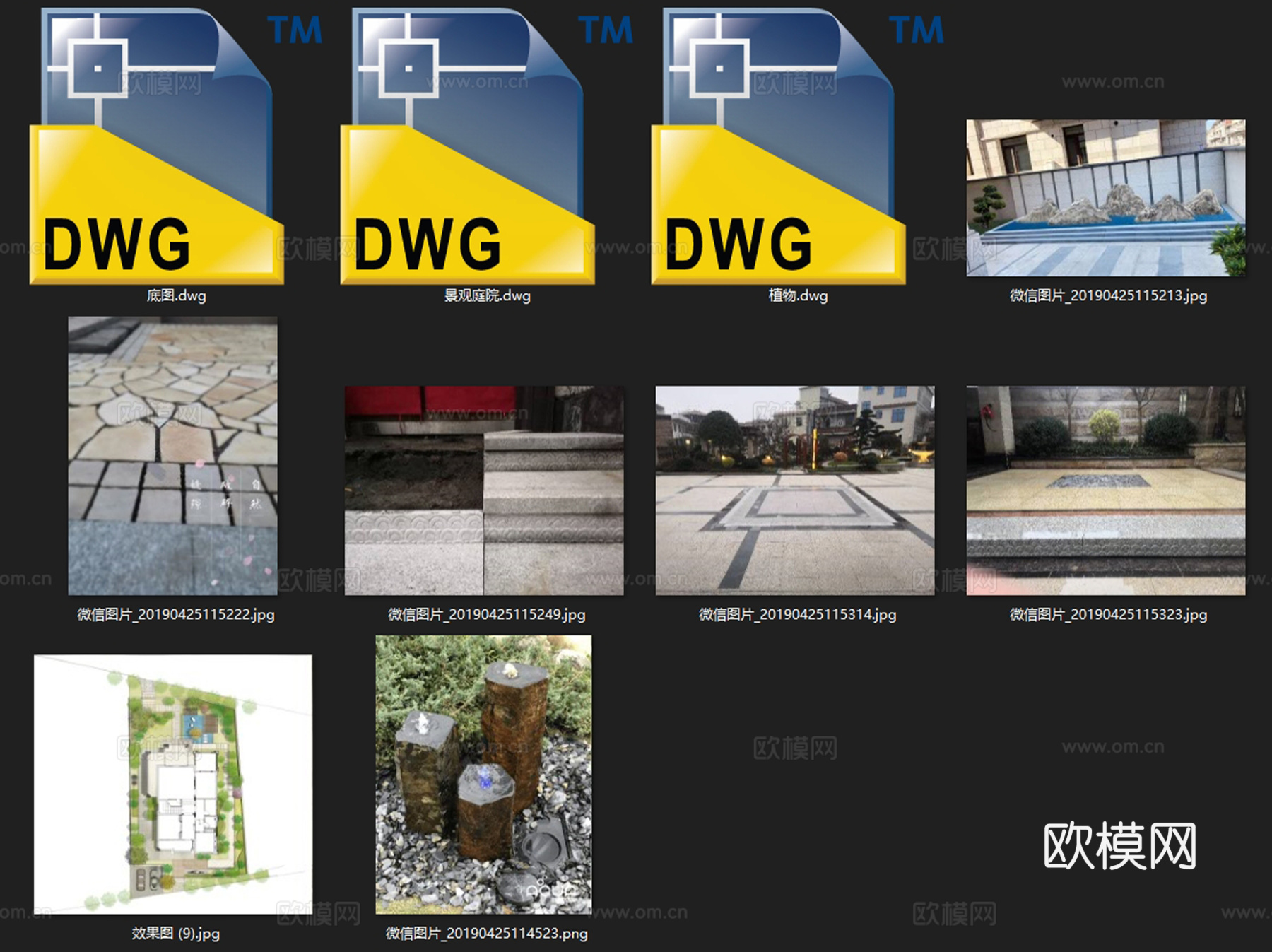 住宅楼入户口花园庭院景观CAD施工图cad施工图