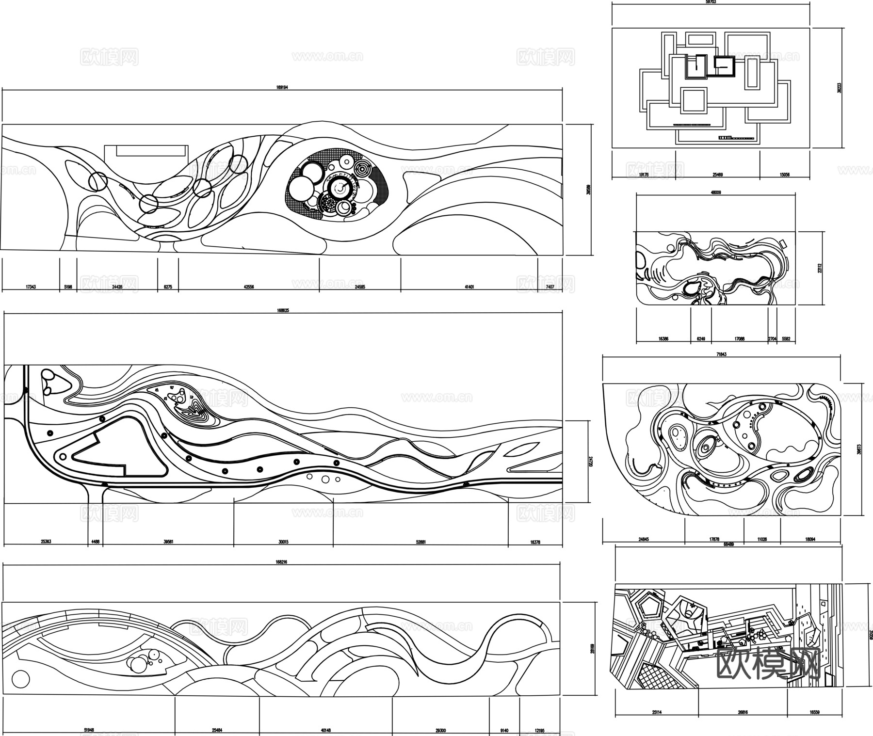 线性公园 口袋公园 街角公园 广场 小游园 儿童活动区cad施工图