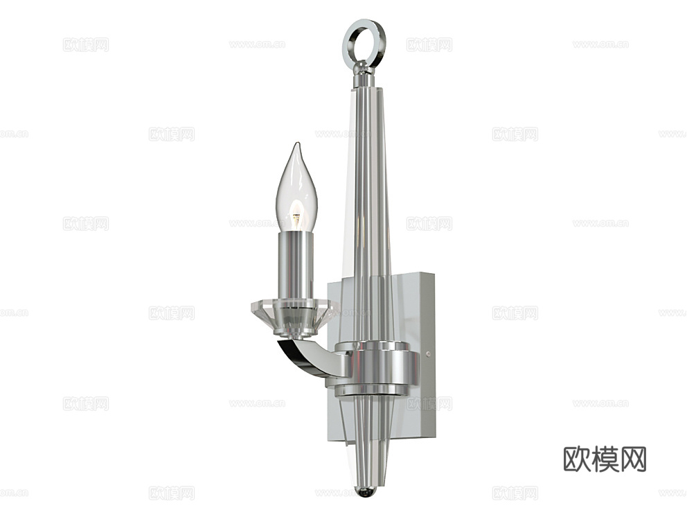 Natconcepts 轻奢烛台壁灯3d模型下载（渲染图1）