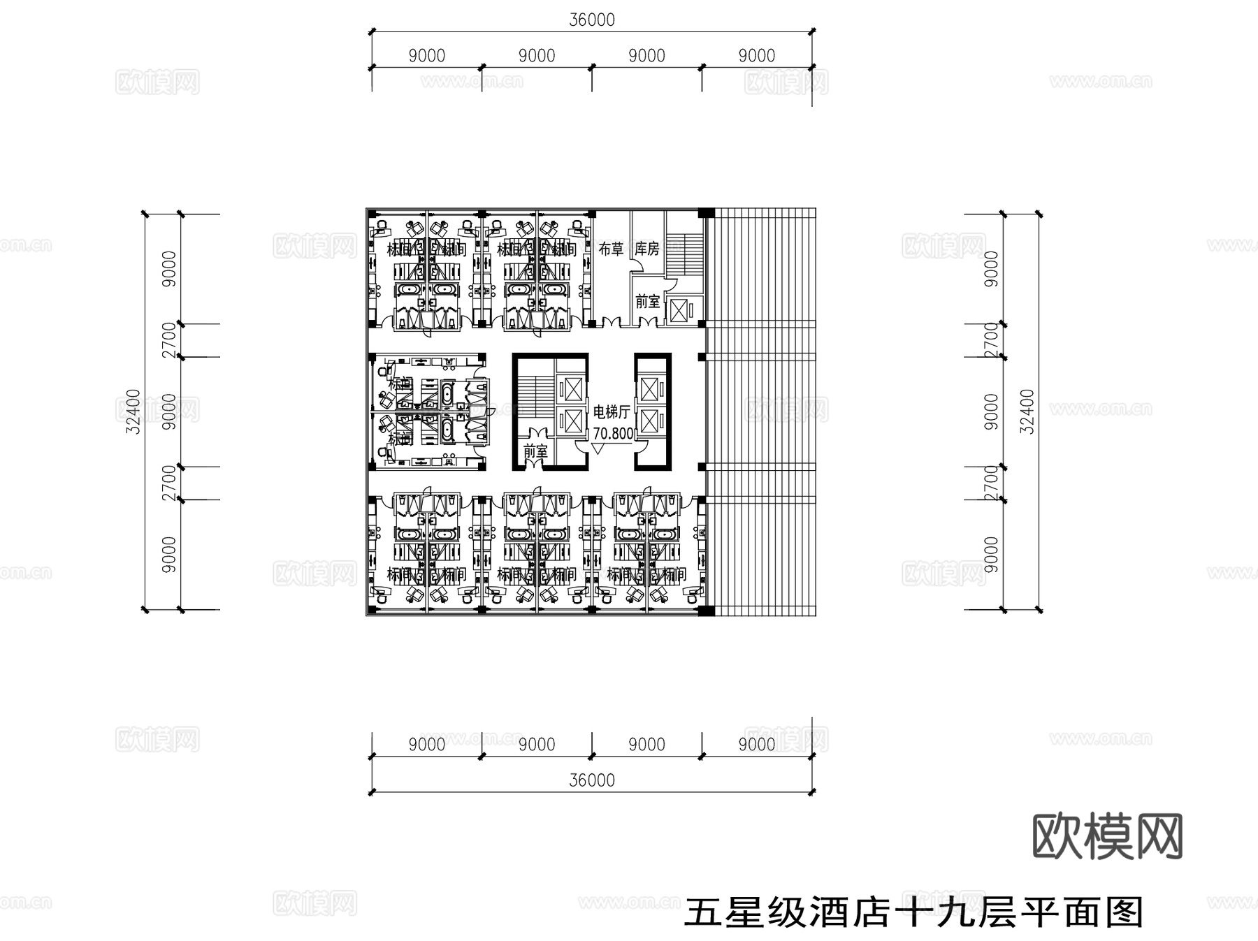 铜陵国际会展中心建筑平面CAD+SU+文本cad施工图