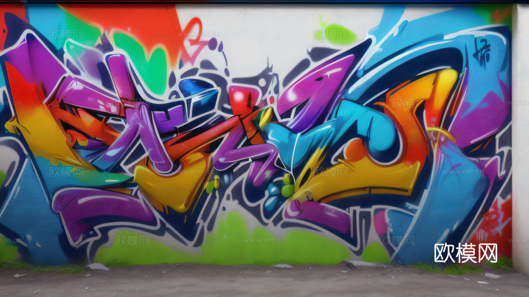 街头涂鸦绘画喷漆墙绘148下载