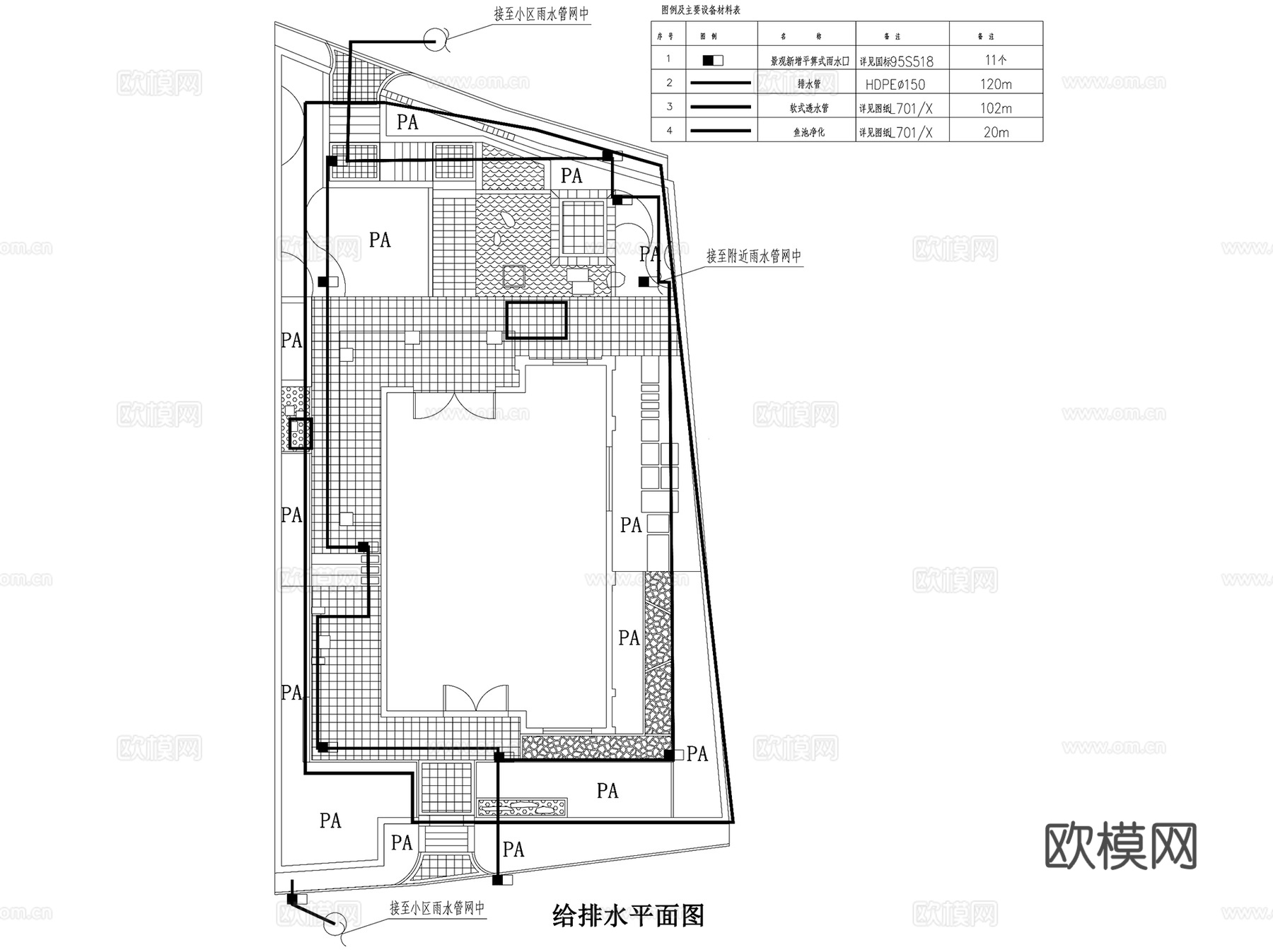 住宅楼入户口花园庭院景观CAD施工图cad施工图