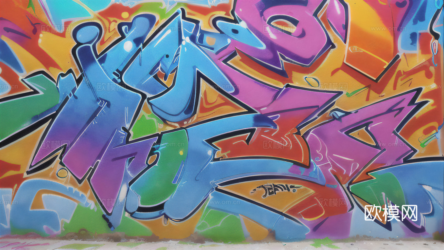 街头涂鸦绘画喷漆墙绘208下载