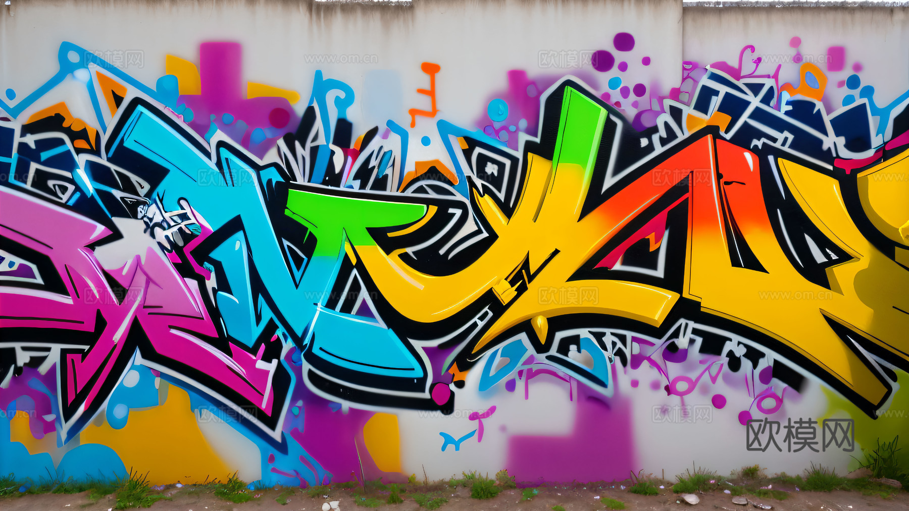 街头涂鸦绘画喷漆墙绘157下载